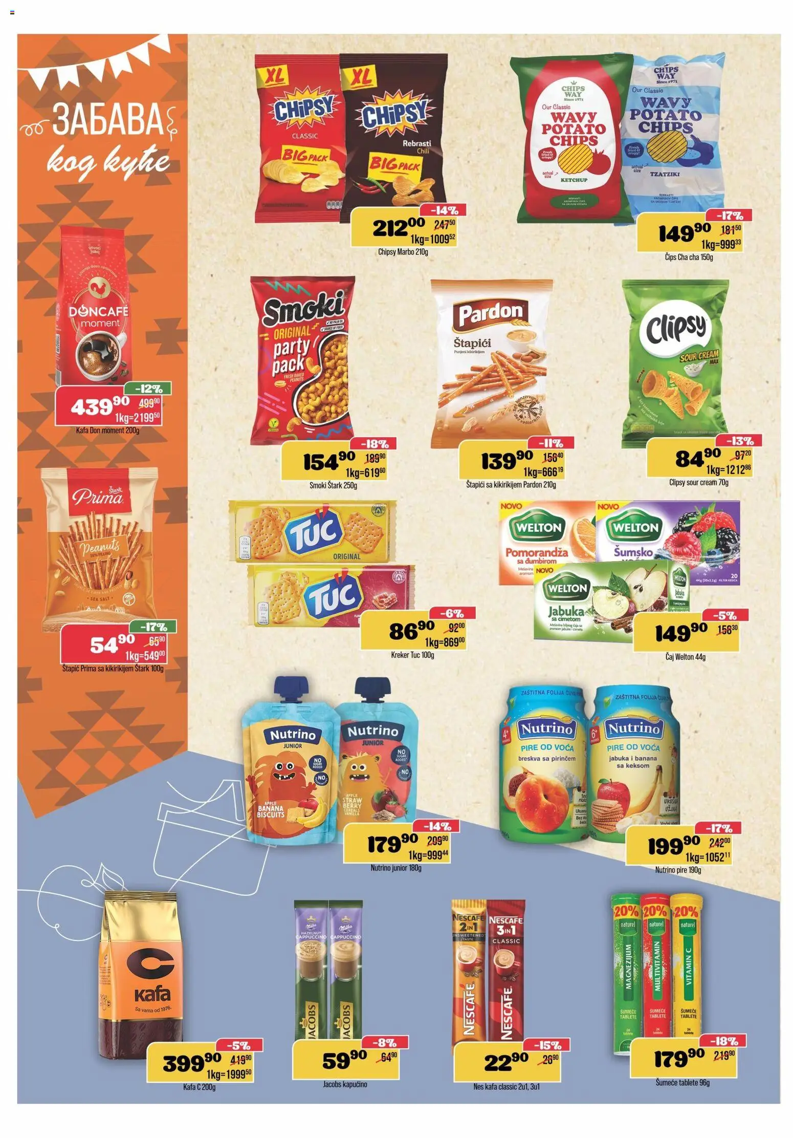 Europrom katalog - važi od 28.01.2026 | Strana: 8 | Proizvode: Smoki, Tuc, Kafa, Nescafé