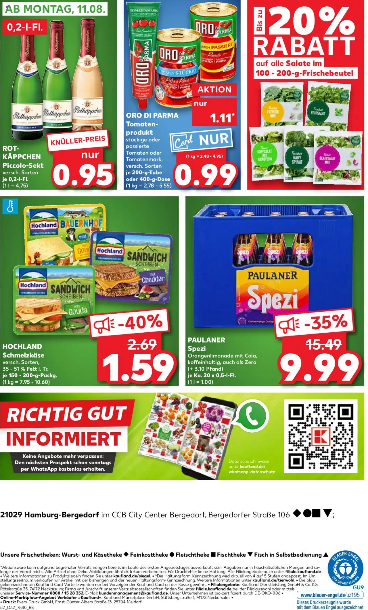 Kaufland prospekt Hamburg	 - gültig ab dem 07.08.2025 | Seite: 52 | Produkte: Gouda, Tomaten, Oro di parma, Rotkäppchen