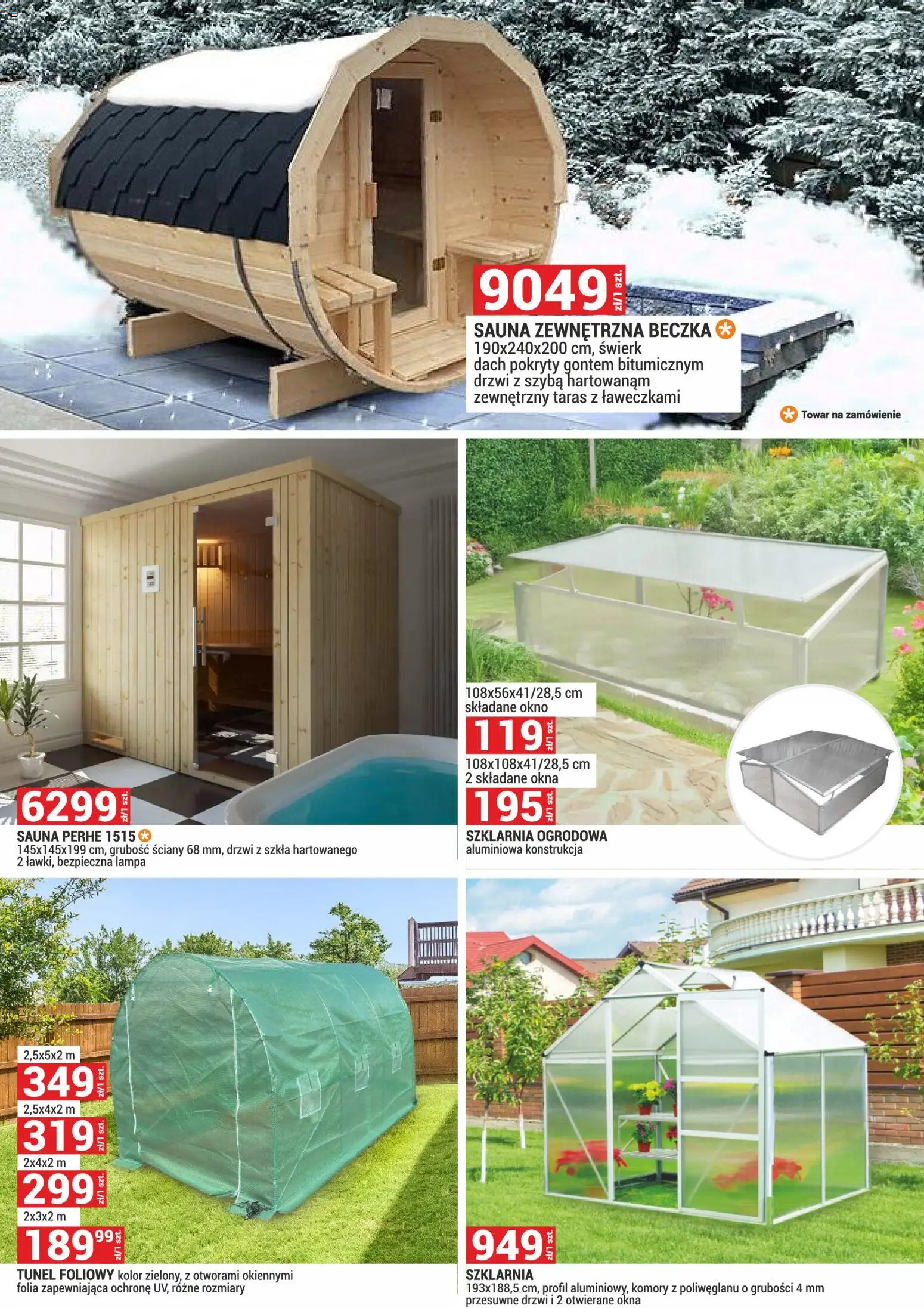 Merkury Market Gazetka od 01.02.2026 | Strona: 41 | Produkty: Tunel foliowy, Szklarnia ogrodowa, Lampa
