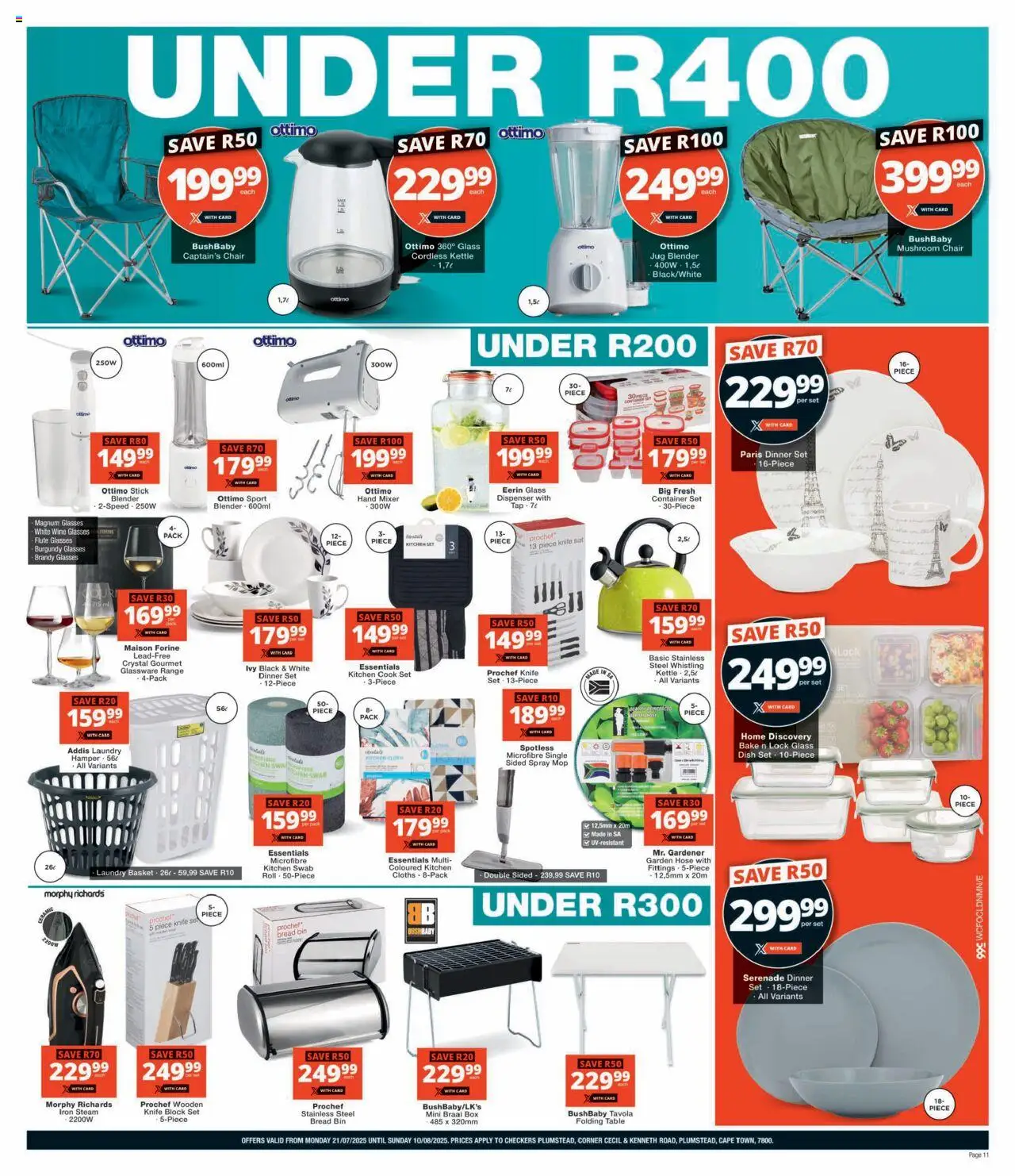 Checkers Western Cape - Plumstead Store Relaunch │ valid from 21.07.2025 | Page: 11 | Products: Iron, Mixer, Brandy, Garden hose