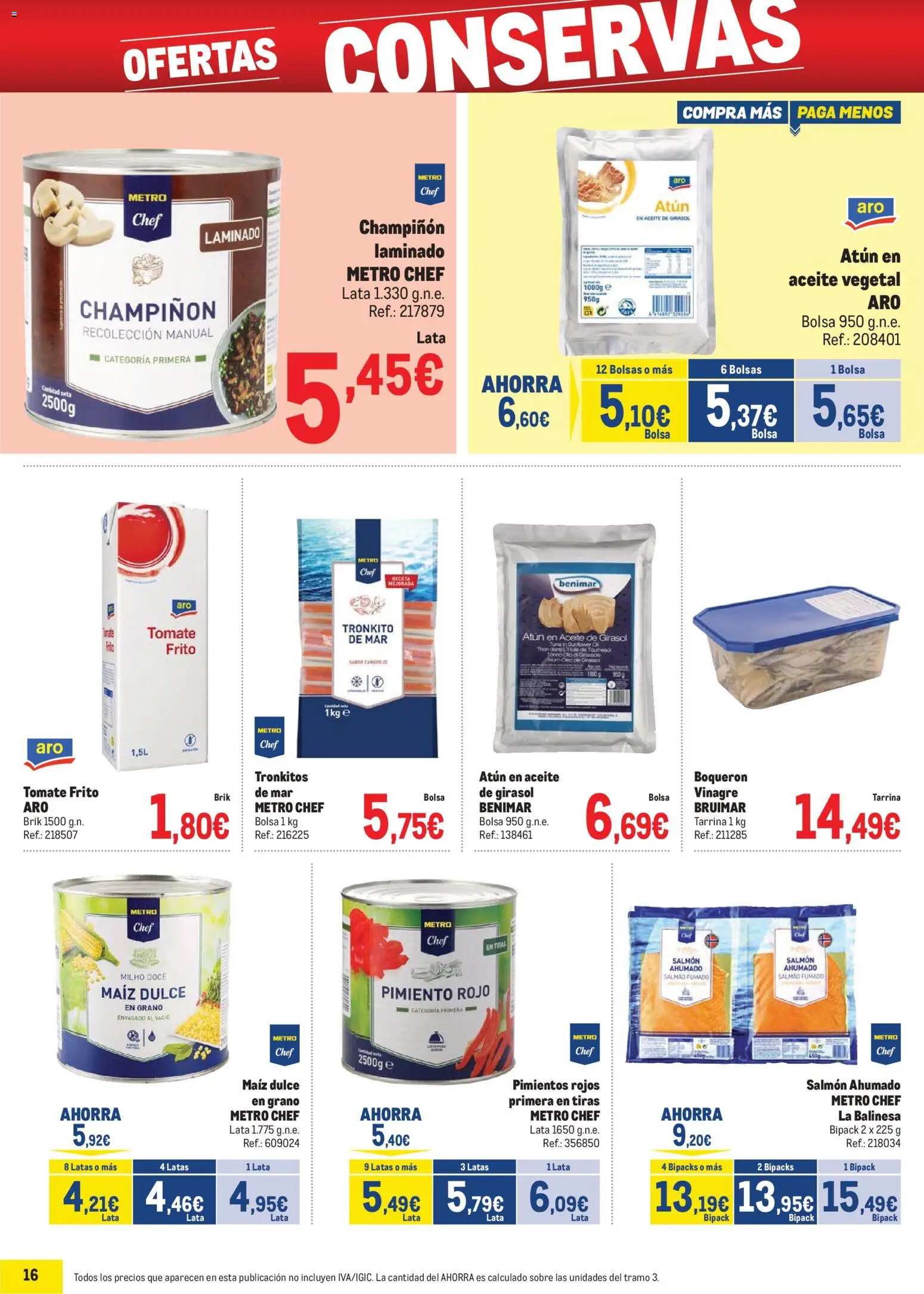 Makro - Precios Cataluña │ válido desde el 02.02.2026 | Página: 16 | Productos: Aceite, Κάδος απορρυμάτων, Bolsa, Salmón ahumado