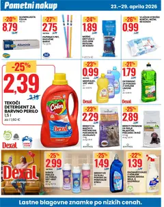 Eurospin katalog akcije – veljaven od 23.04.2026 | Stran: 14 | Izdelki: Pomivalni stroj, Kos, Detergent, Riz