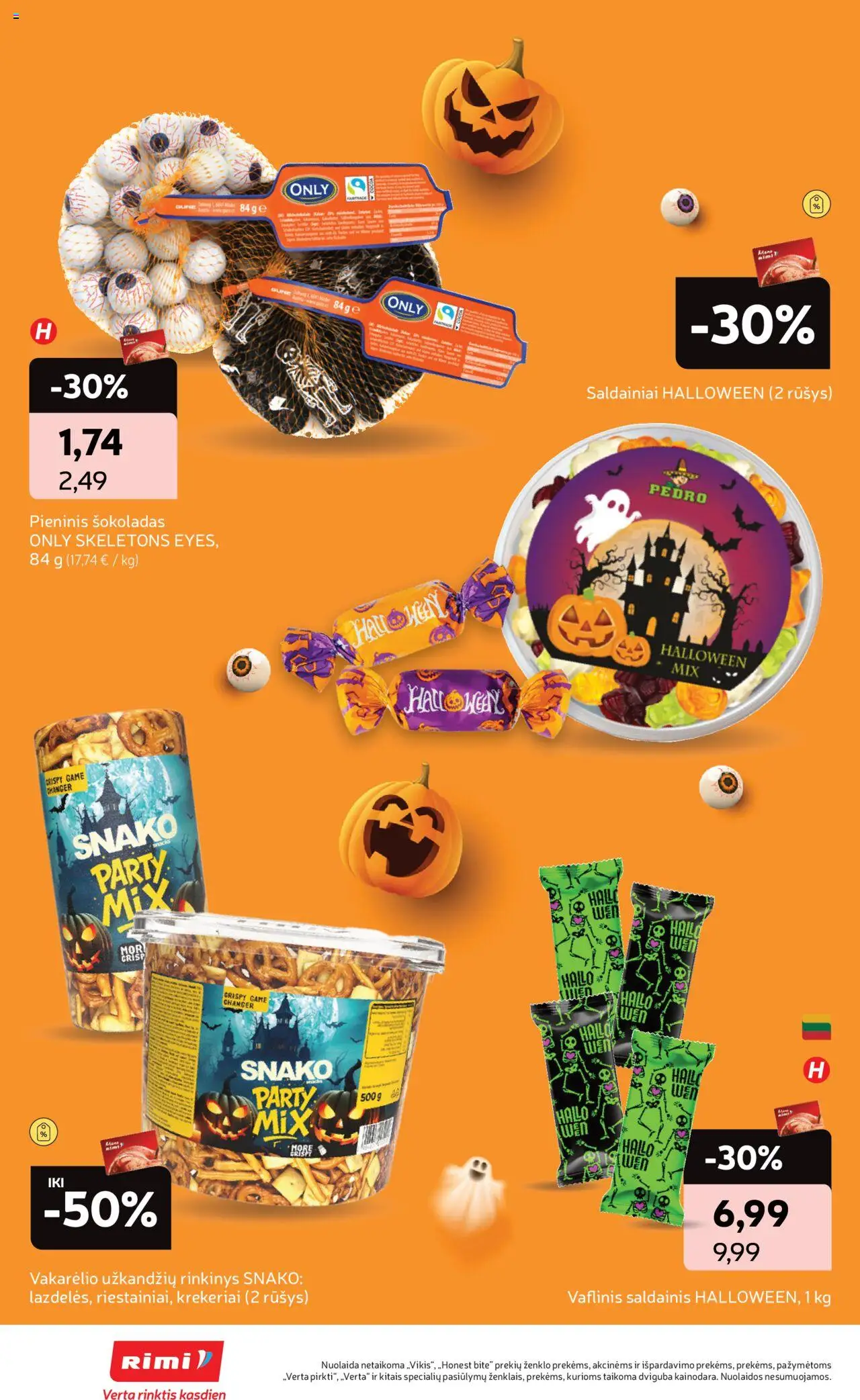 Rimi akcijos nuo 21.10.2025 | Puslapis: 12 | Prekių: Šokoladas, Saldainiai