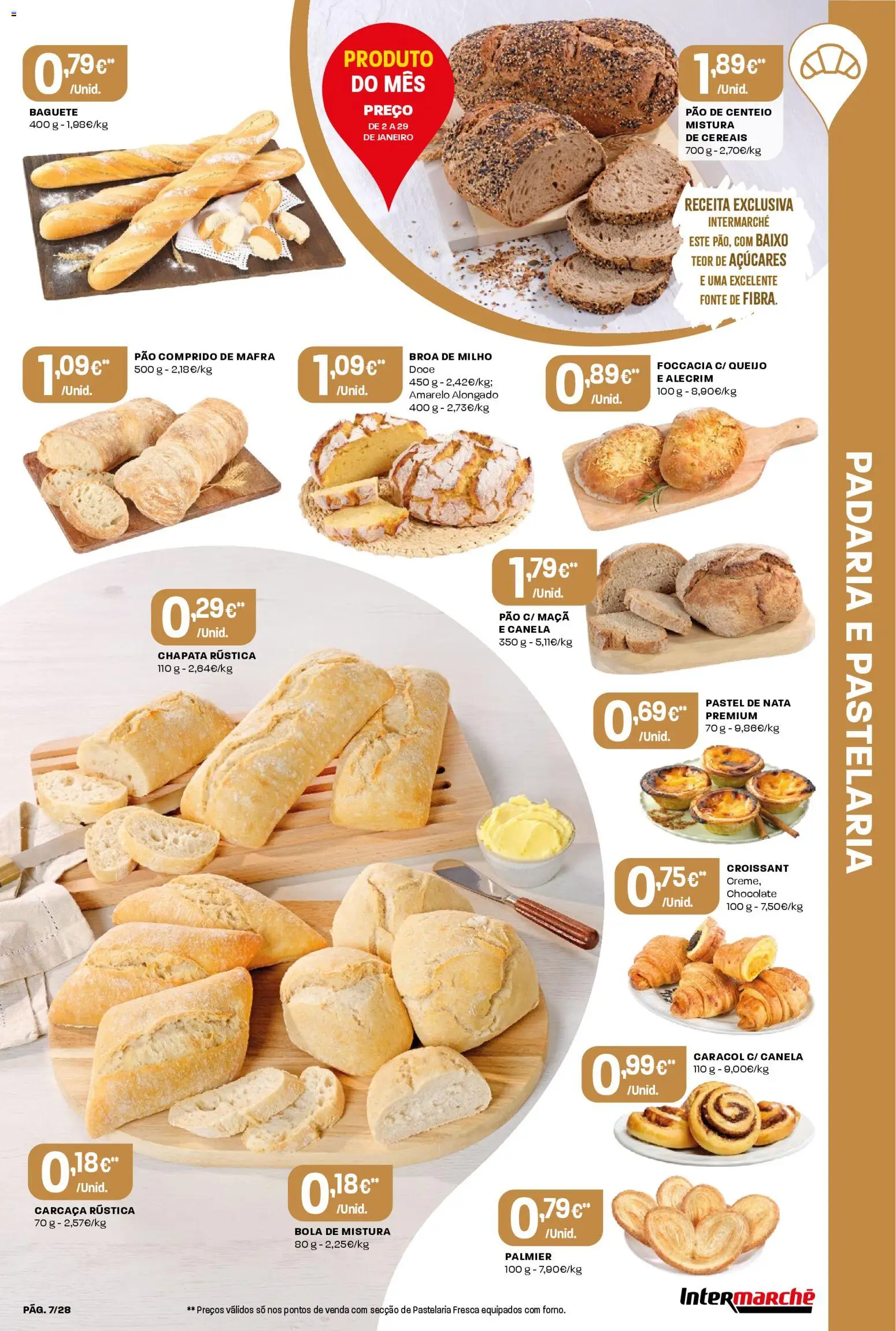 Intermarché Folheto Contact │ válido de 15.01.2026 | Página: 7 | Produtos: Padaria, Canela, Maça, Cereais