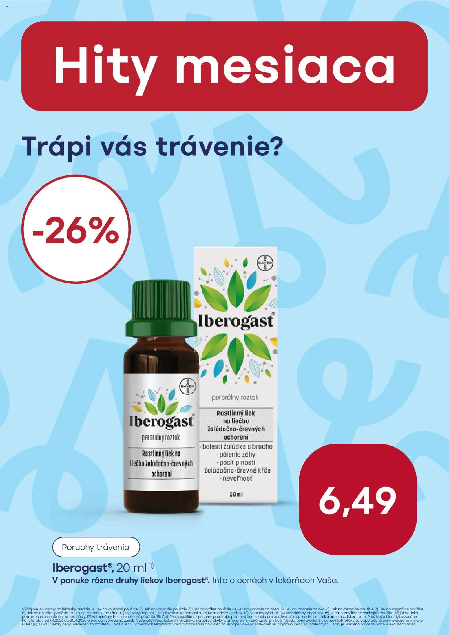 Nové Vaša lekáreň akcie – leták je platný od 01.04.2026 | Strana: 6