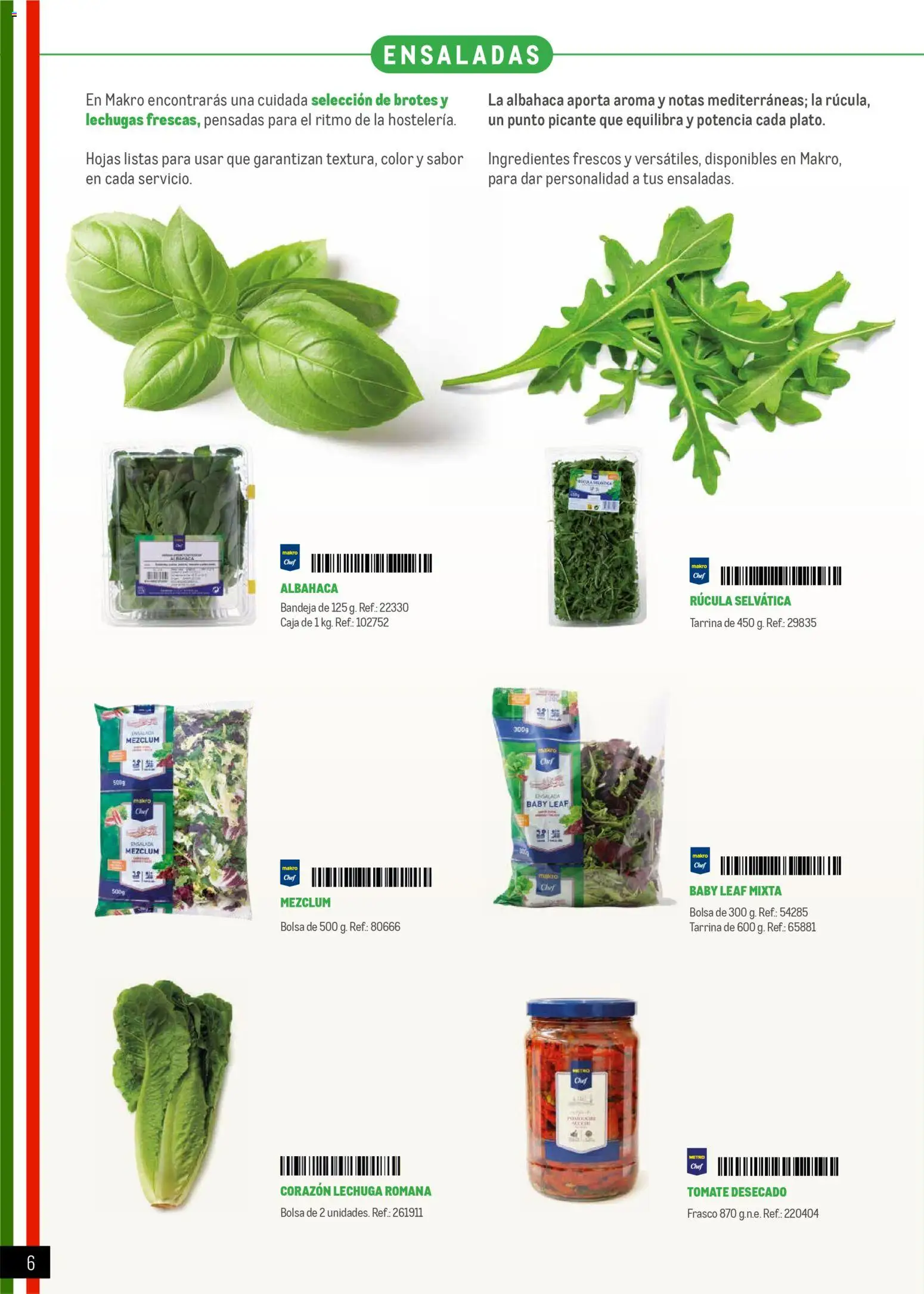 Makro Restaurantes italianos Prat │ válido desde el 27.03.2026 | Página: 6 | Productos: Κρεμάστρα, Ensalada, Bandeja, Caja