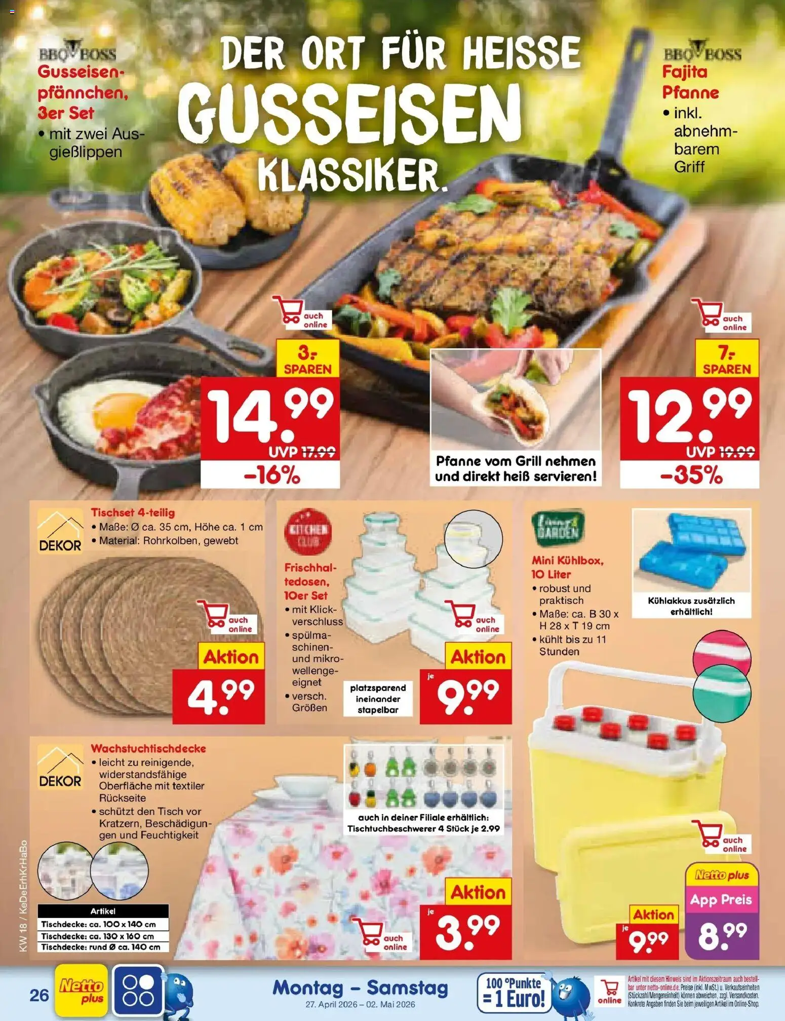 Netto Marken-Discount Prospekt Bonn	 – gültig ab 27.04.2026 | Seite: 36 | Produkte: Grill, Tisch