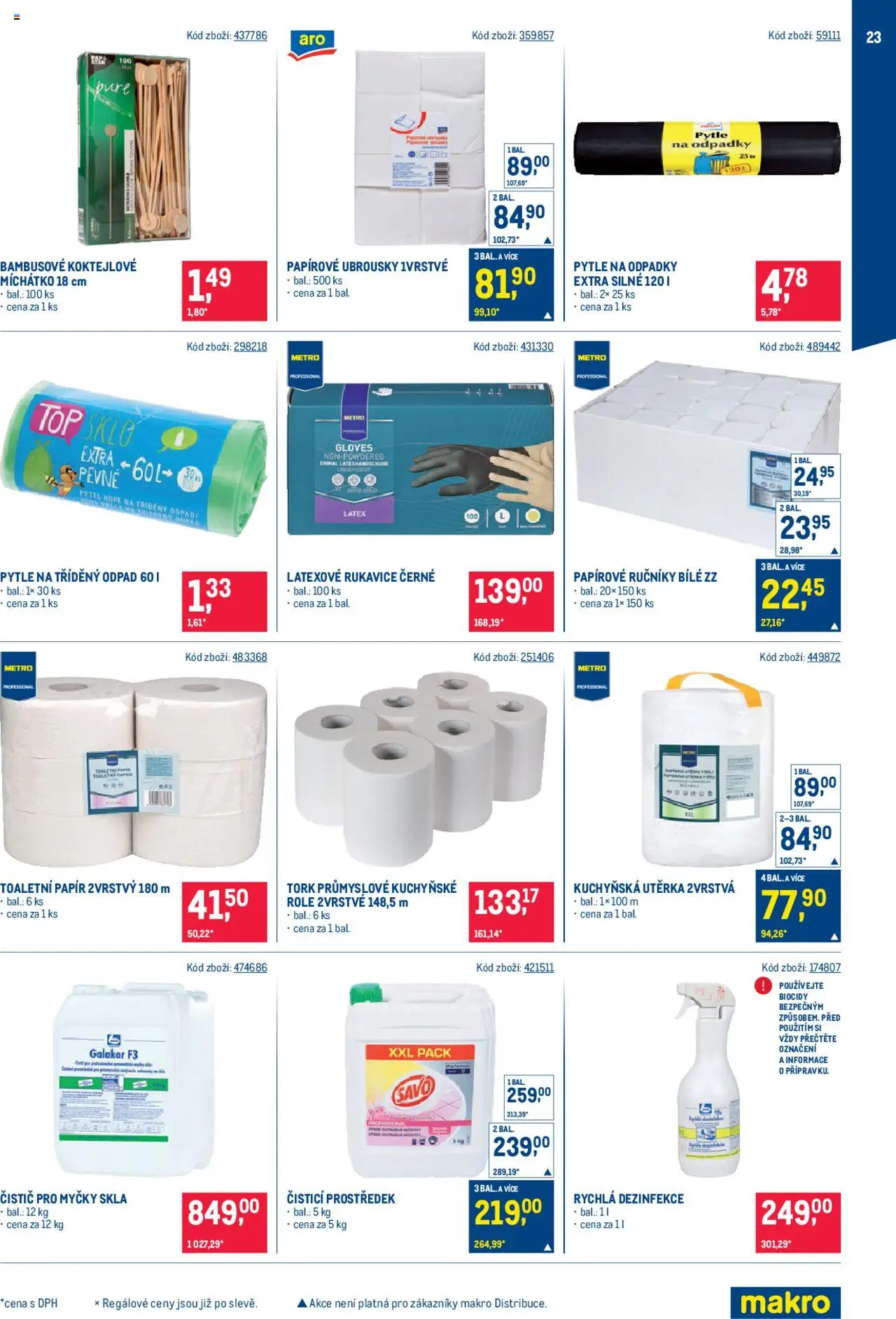 Makro leták - Bar od 08.10.2025 | Strana: 23 | Produkty: Čistící prostředek, Toaletní papír, Ručníky, Utěrka