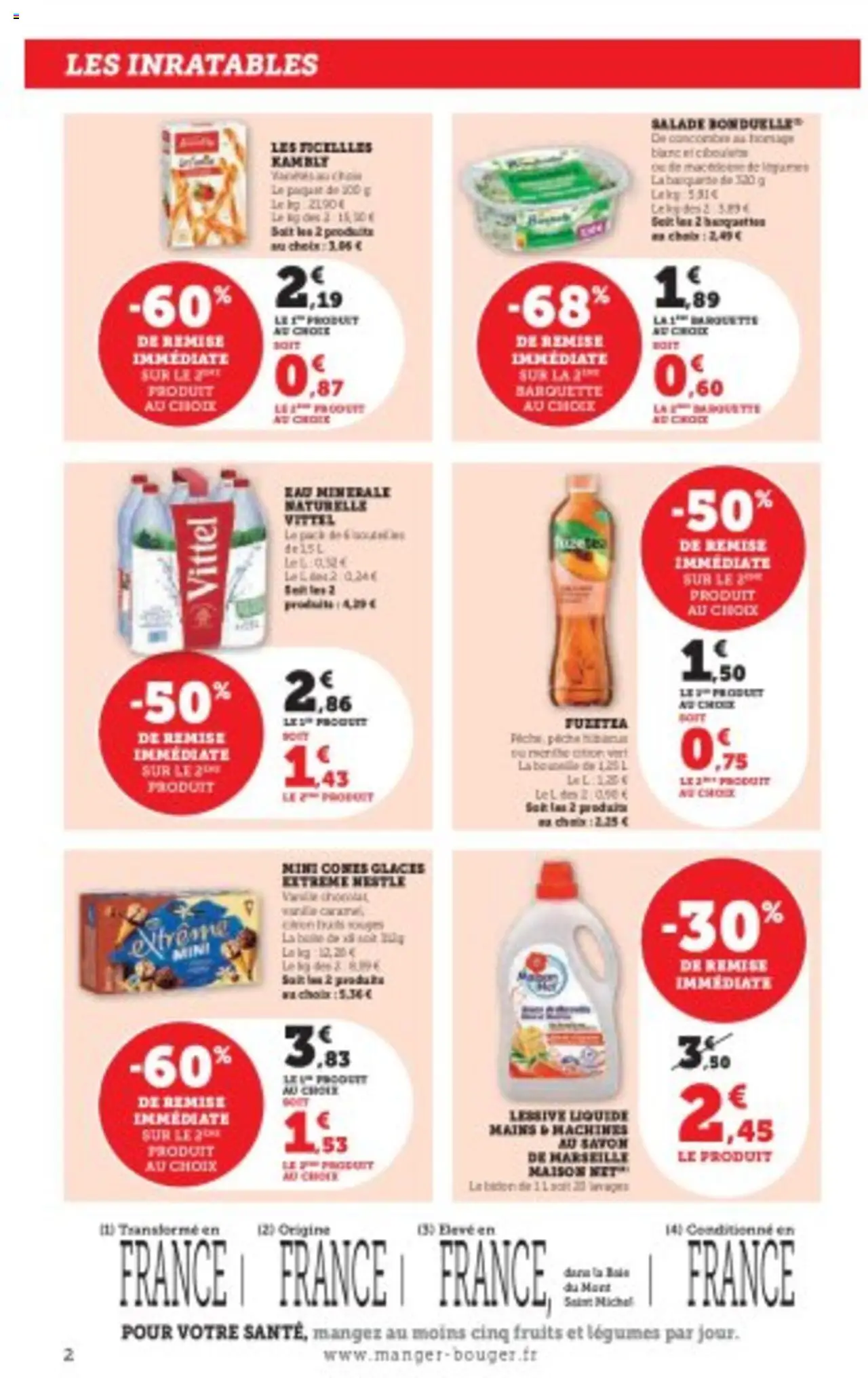  | Page: 2 | Produits: Glaces, Pêche, Lessive, Chocolat