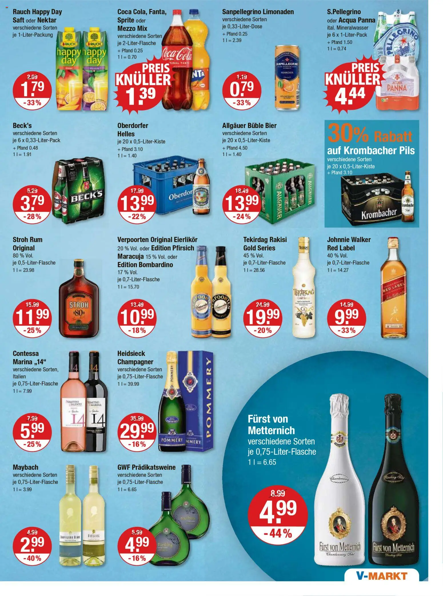 V-Markt - Schwaben / Oberbayern – gültig ab 18.12.2025 | Seite: 9 | Produkte: Furst von metternich, Bier, Krombacher, Johnnie walker