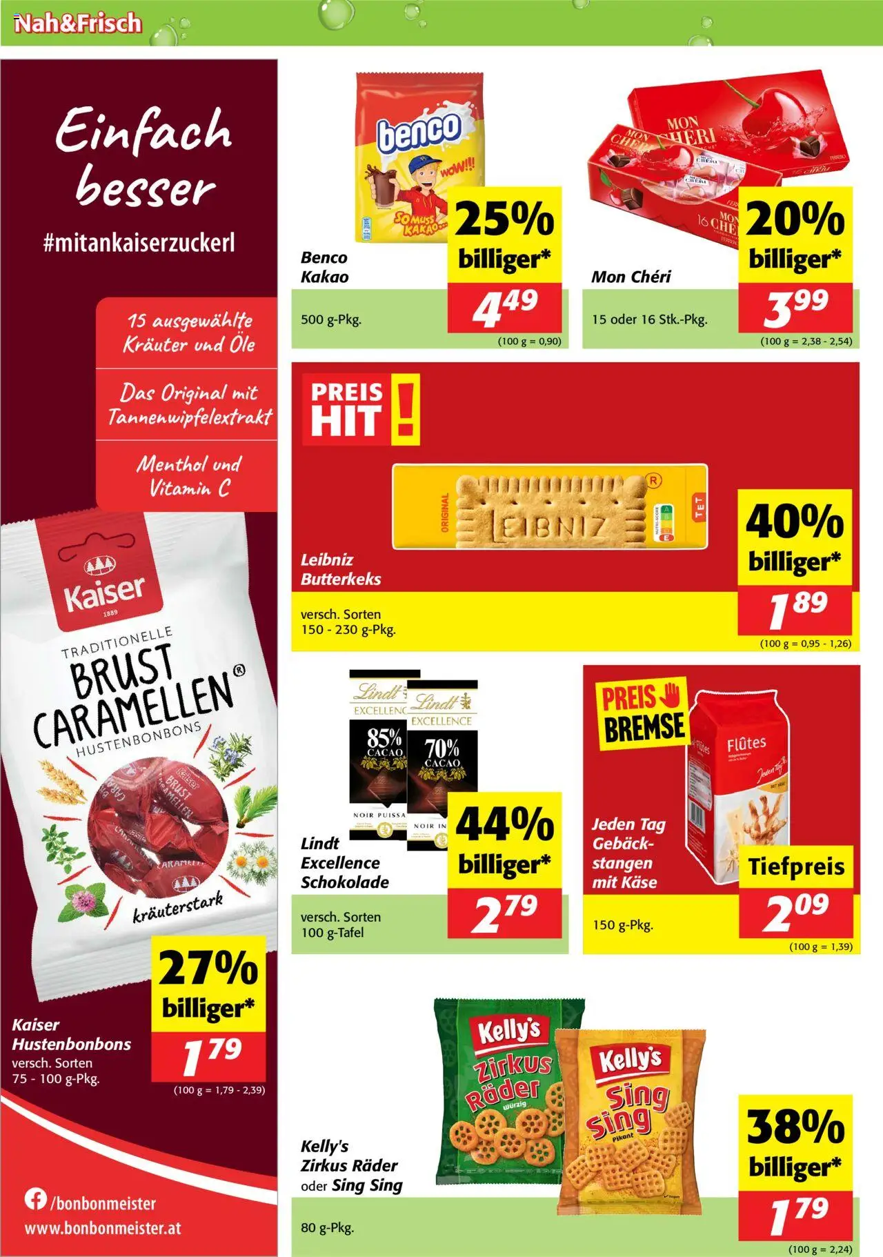 Nah und Frisch Flugblatt gültig ab 08.10.2025 | Seite: 6 | Produkte: Käse, Schokolade