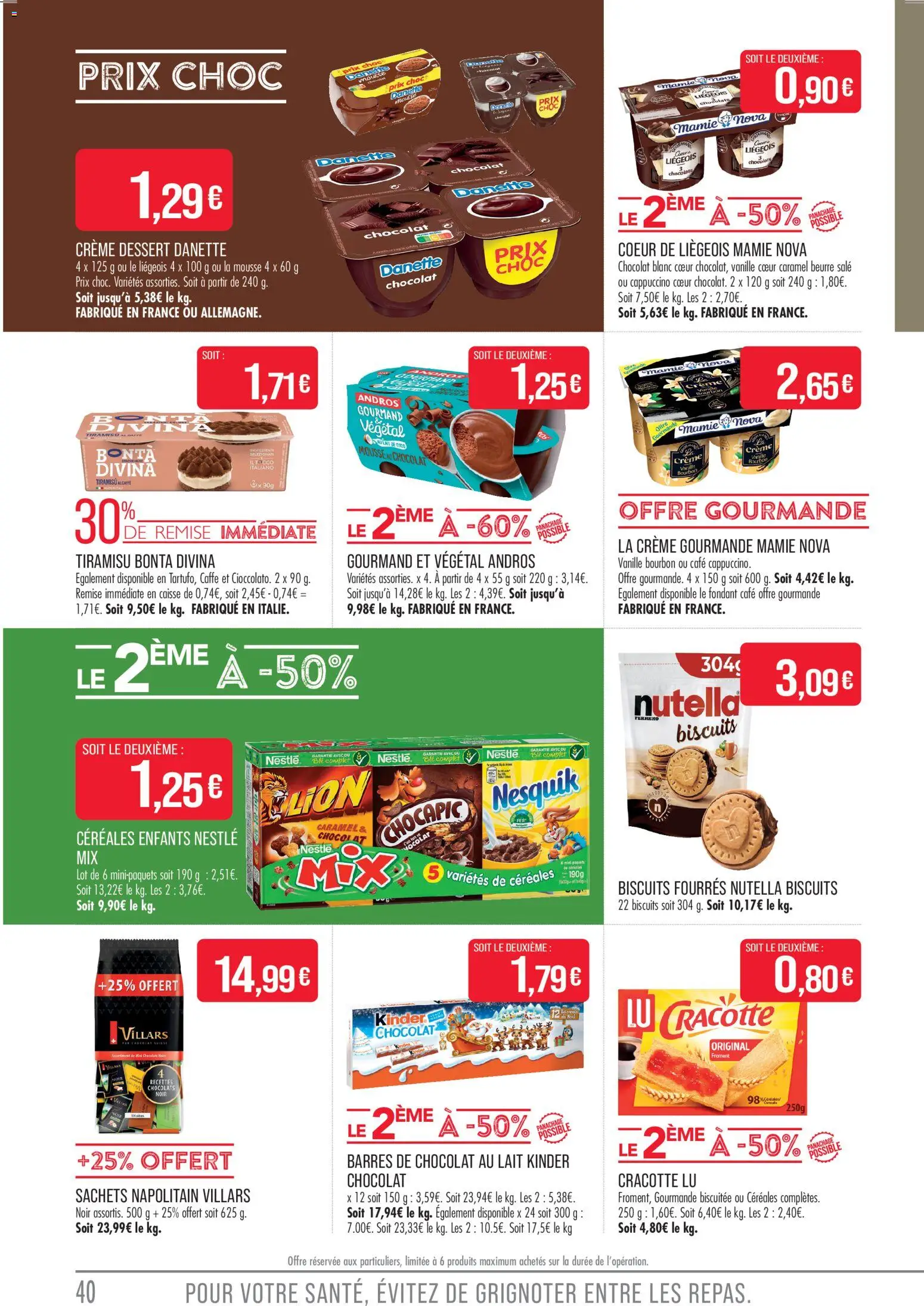 {H1} | Page: 40 | Produits: Mousse, Café, Bourbon, Biscuits