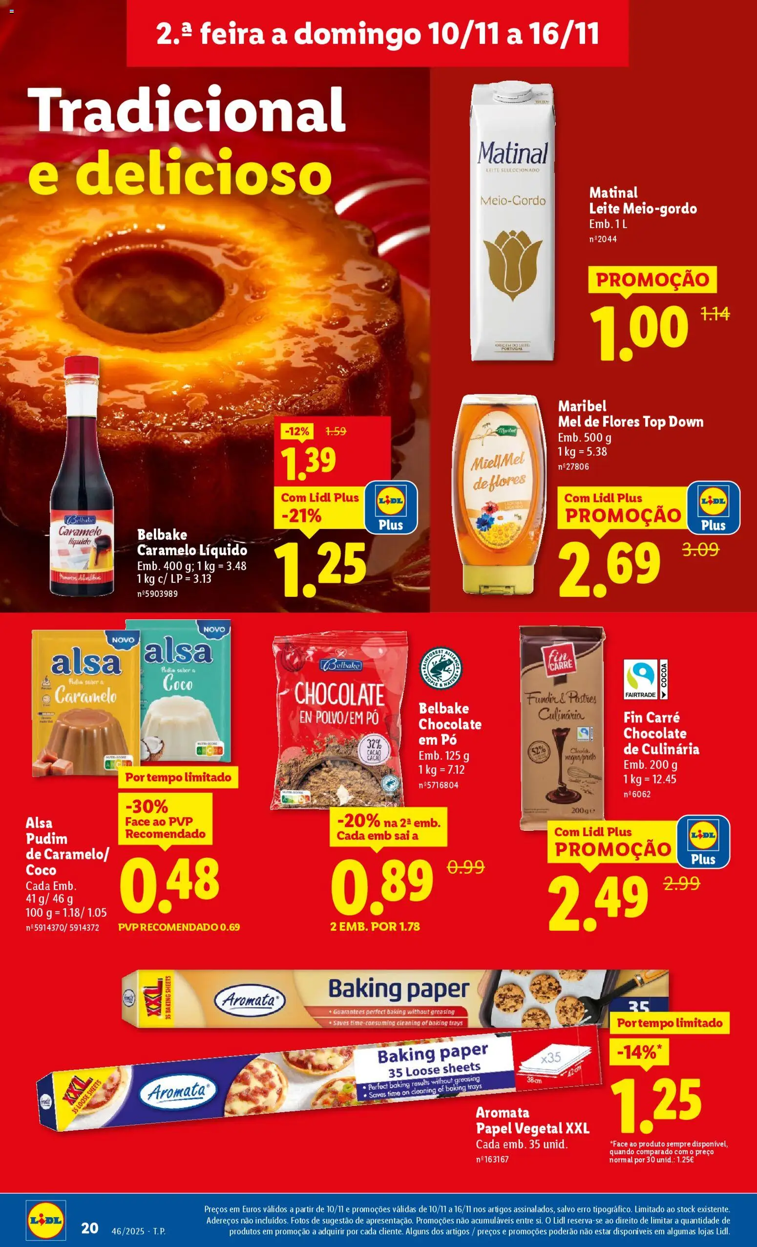 Lidl folheto │ válido de 10.11.2025 | Página: 20 | Produtos: Flores, Pó, Pudim, Leite
