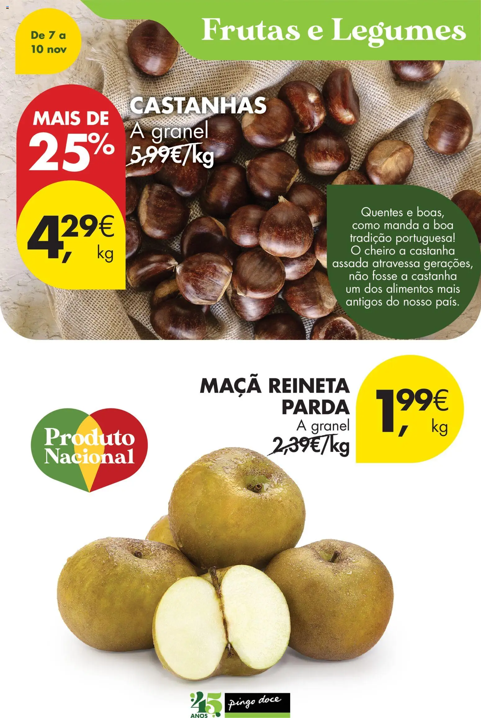 Pingo Doce Poupe este Fim de Semana │ válido de 07.11.2025 | Página: 3 | Produtos: Castanhas, Maça