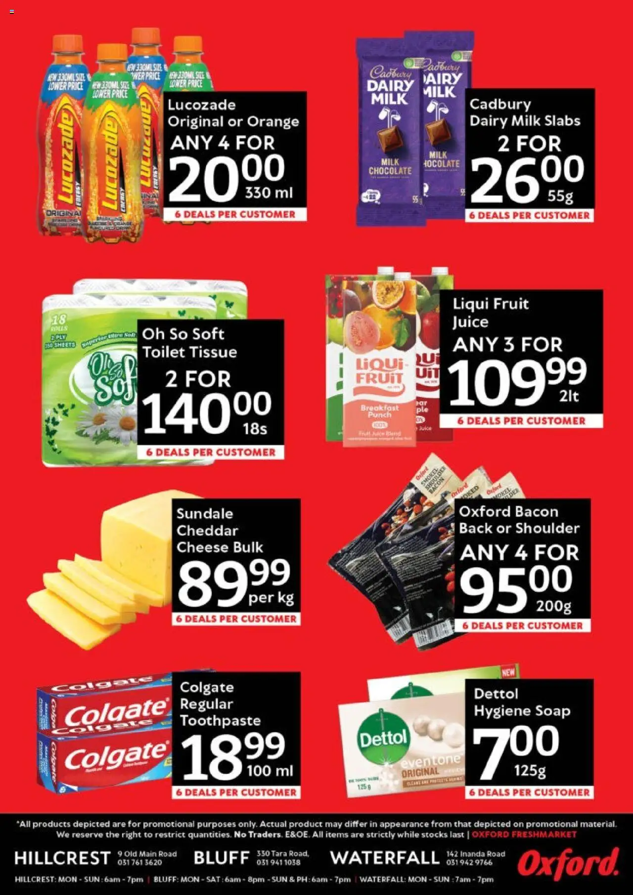New Oxford Freshmarket catalogue – valid from 20.09.2025 | Page: 2 | Products: Milk, Chocolate, Fruit, Bacon