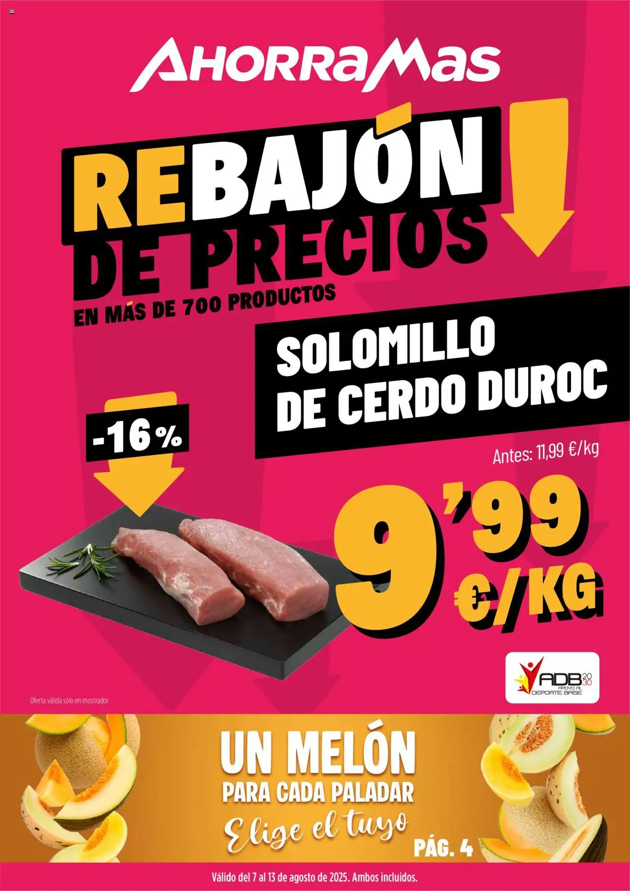 AhorraMas folleto │ válido desde el 07.08.2025 | Página: 1 | Productos: Φορτιστής, Cerdo