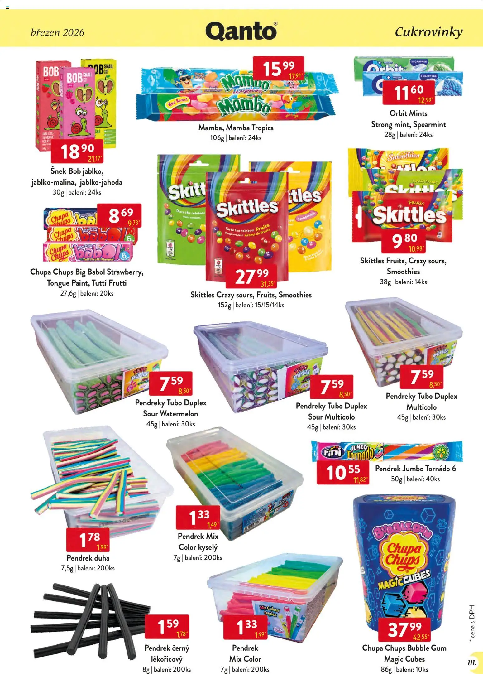 Astur & Qanto leták - Velkoobchod 03/2026 od 01.03.2026 | Strana: 111 | Produkty: Skittles