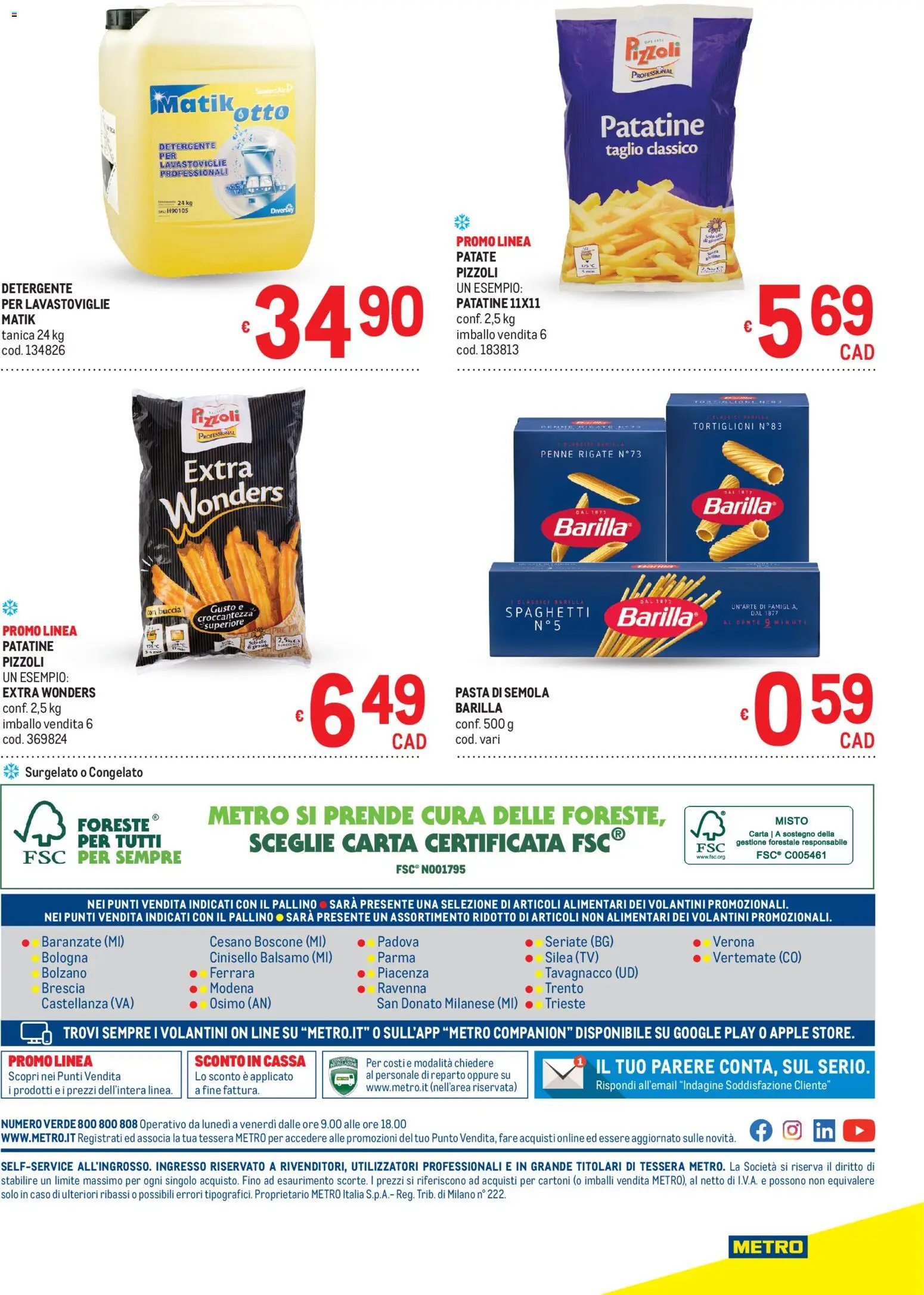 Volantino Metro volantino del 19.03.2026 | Pagina: 50 | Prodotti: Detergente, Patatine, Patate, Pasta
