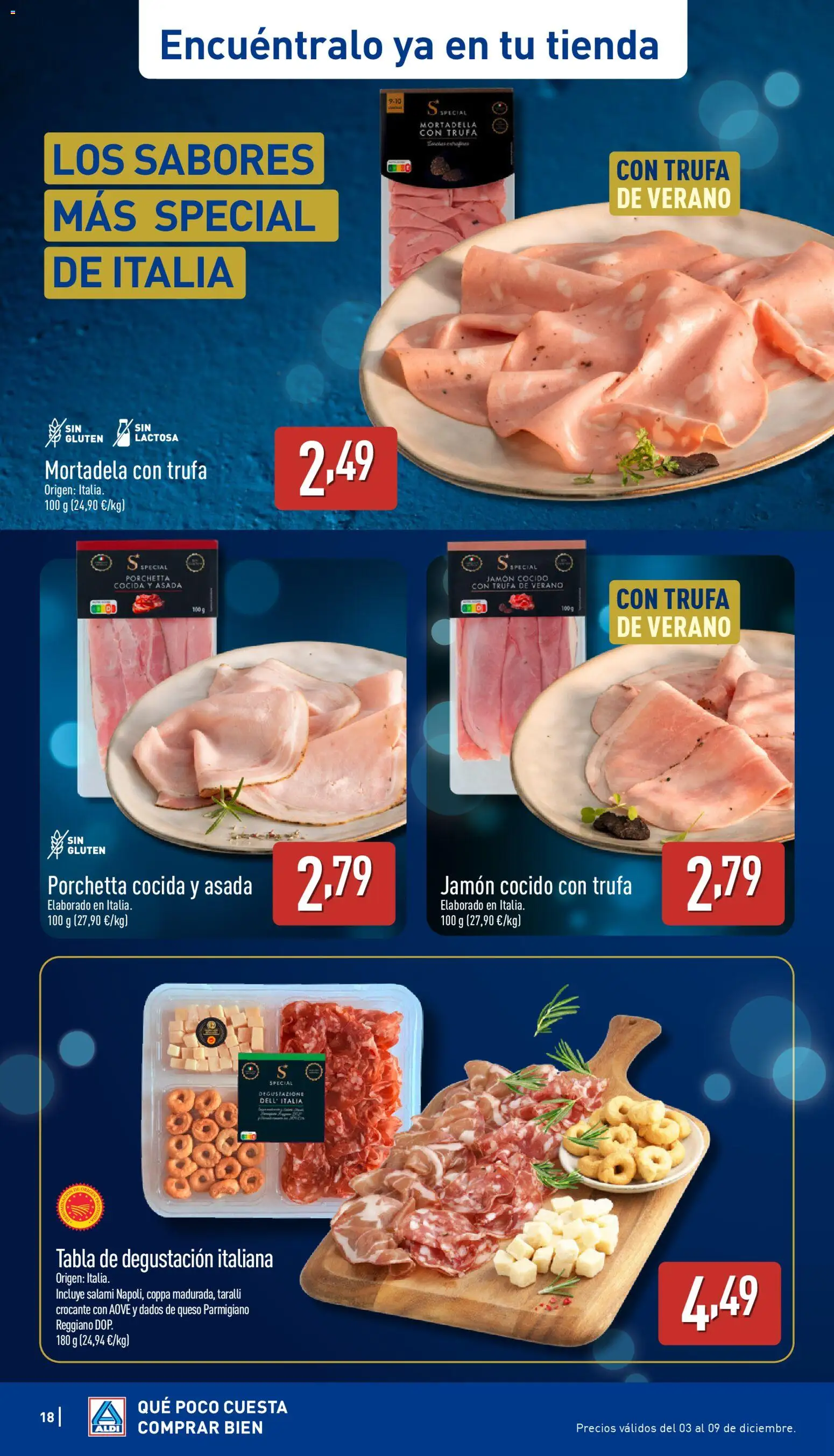 Aldi folleto Canarias │ válido desde el 04.12.2025 | Página: 18 | Productos: Queso, Jamón cocido, Salami, Mortadela