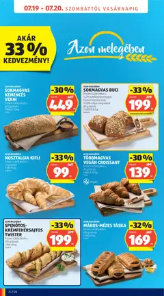 Aldi akciós ujság - amely érvényes a következő dátumtól: 19.07.2025 | Oldal: 4 | Termékek: Croissant, Táska, Kifli, Vegán