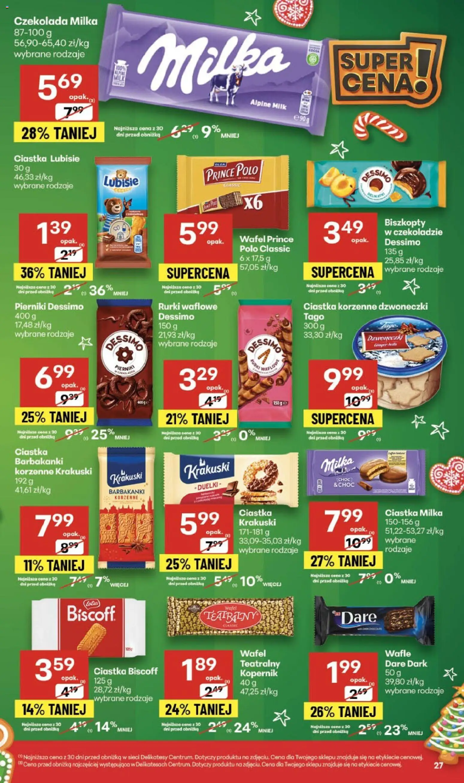 Delikatesy Centrum Black Friday od 20.11.2025 | Strona: 27 | Produkty: Wafle, Milka, Ciastka, Rurki waflowe
