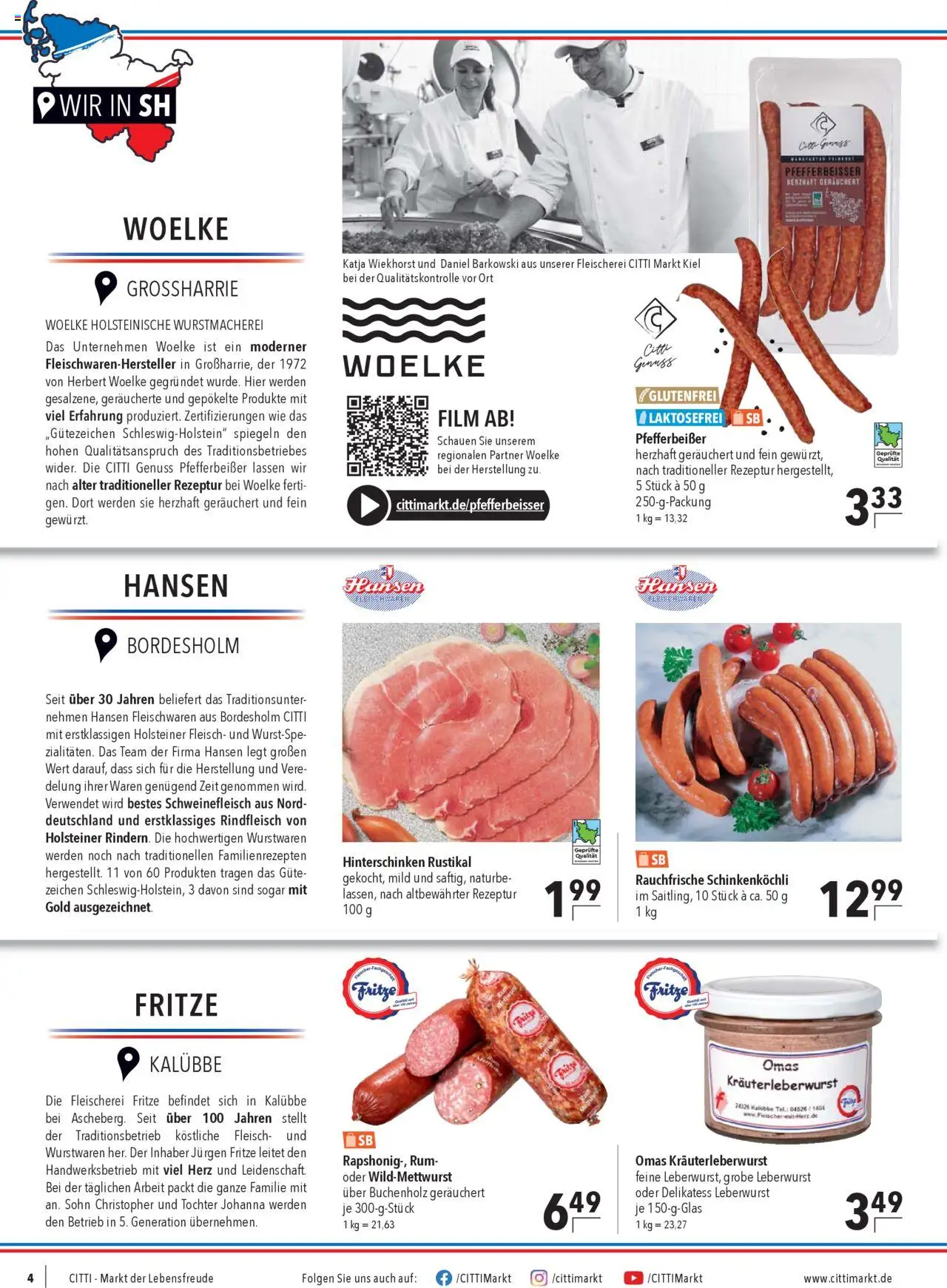 CITTI Markt Prospekt 	 – gültig ab 24.09.2025 | Seite: 4 | Produkte: Rum, Schweinefleisch, Rindfleisch, Fleisch
