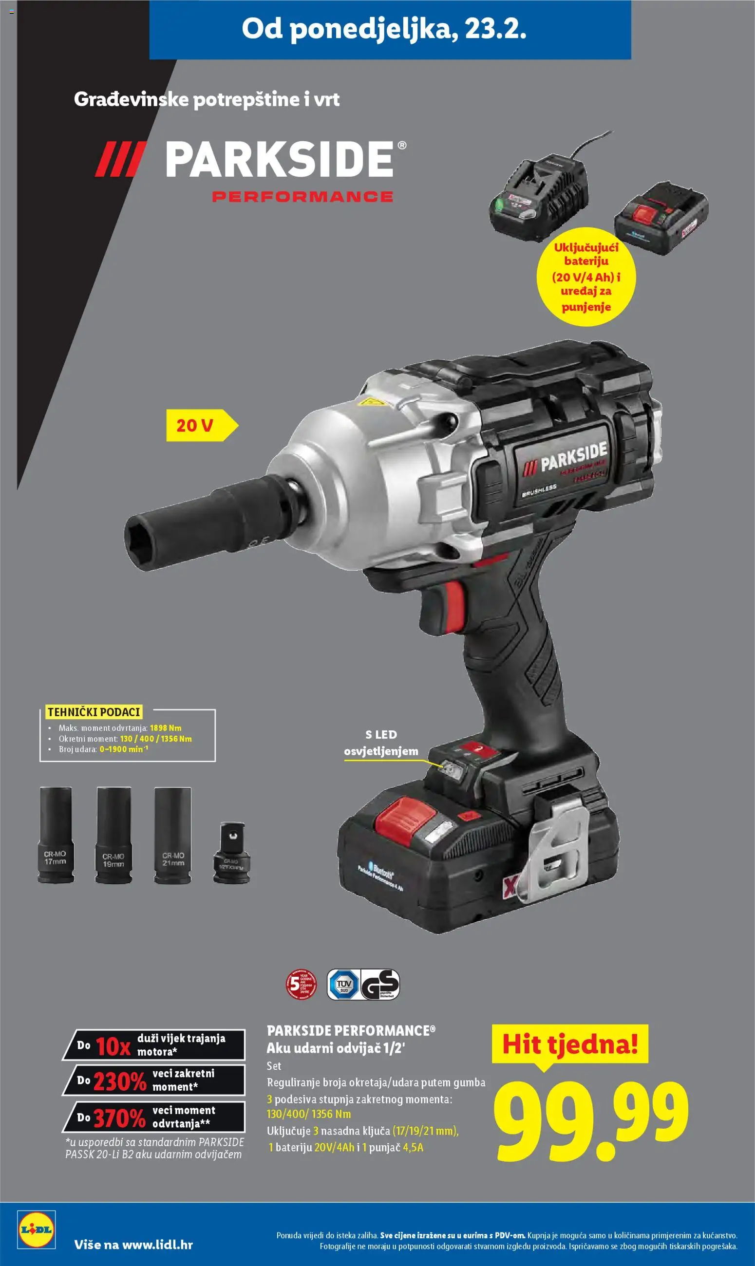 Lidl katalog | vrijedi od 23.02.2026 | Stranica: 22 | Proizvodi: Odvijač, Parkside