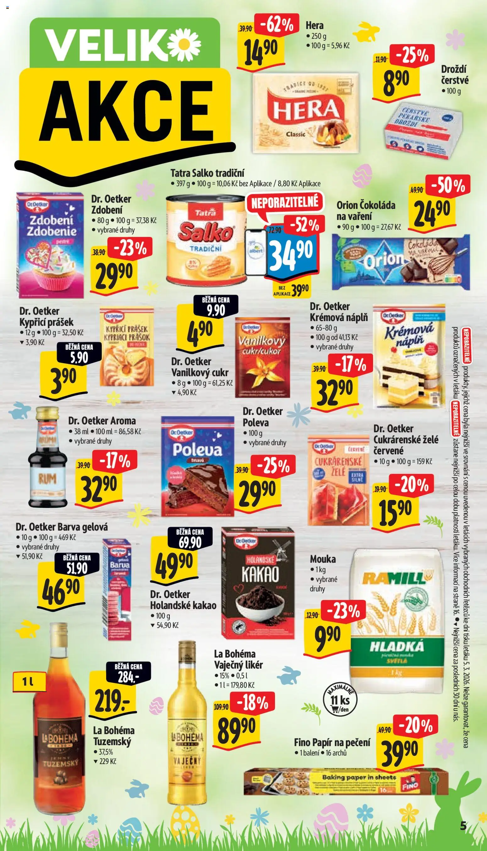 Albert leták - Supermarket od 11.03.2026 | Strana: 11 | Produkty: Čokoláda, Salko, Vanilkový cukr, Droždí