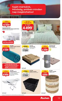Auchan - Saját márkás ajánlataink - amely érvényes a következő dátumtól: 22.01.2026 | Oldal: 15