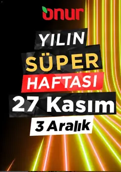18.11.2025 tarihinden itibaren geçerli olan Onur Market kataloğu önizlemesi