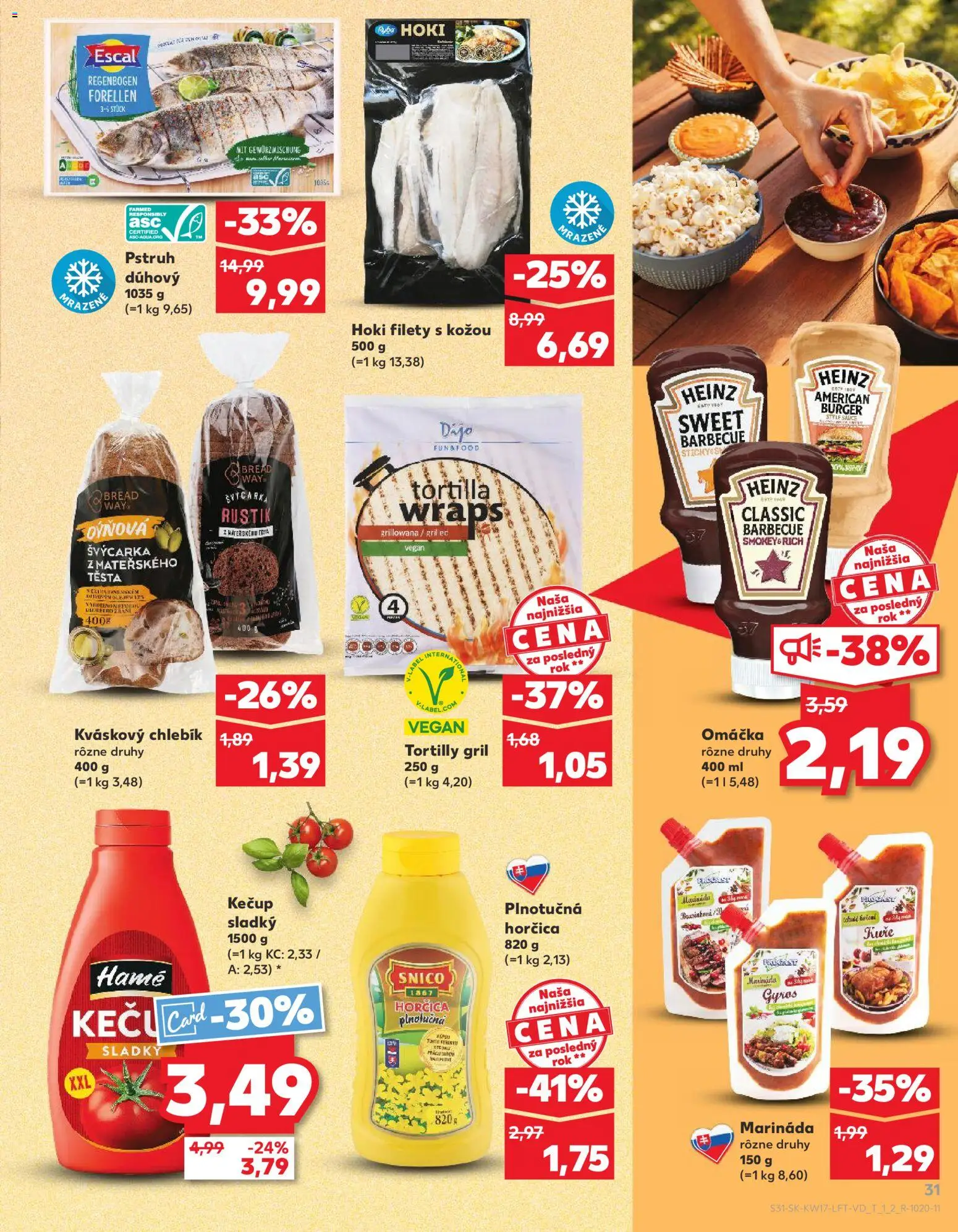 Nové Kaufland akcie – leták je platný od 23.04.2026 | Strana: 31 | Produkty: Gril, Pstruh, Ryba, Omáčka