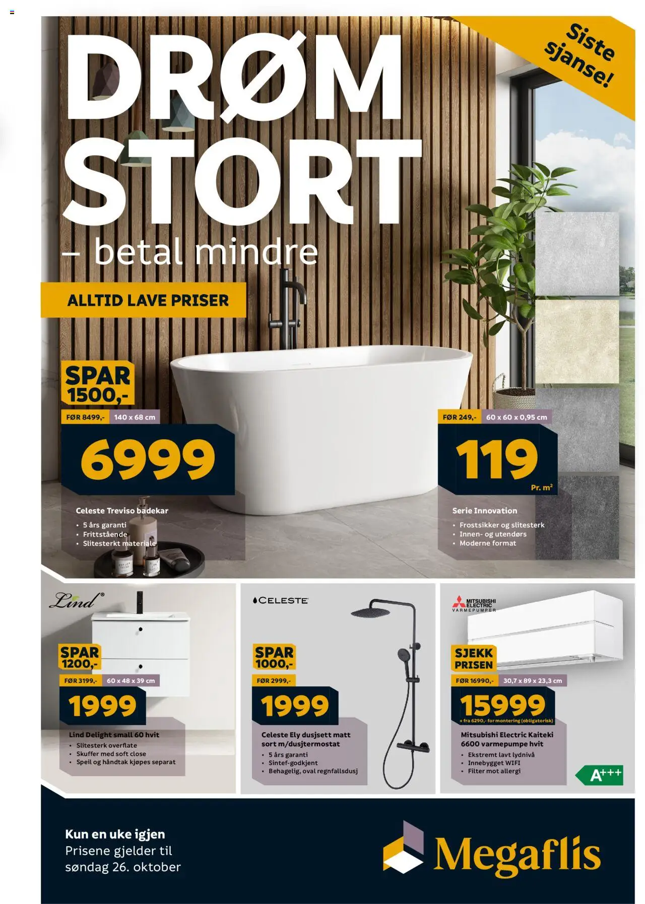 {H1} | Side: 1 | Produkter: Varmepumpe, Badekar, Speil, Håndtak