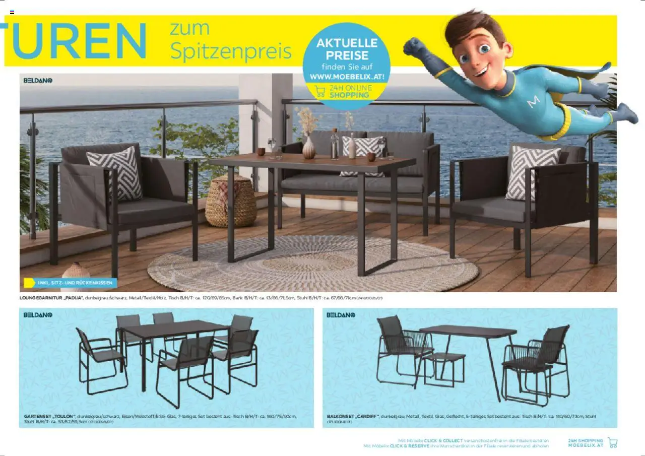 Möbelix Gartenmöbelprospekt gültig ab 10.03.2025 | Seite: 3 | Produkte: Tisch, Stuhl