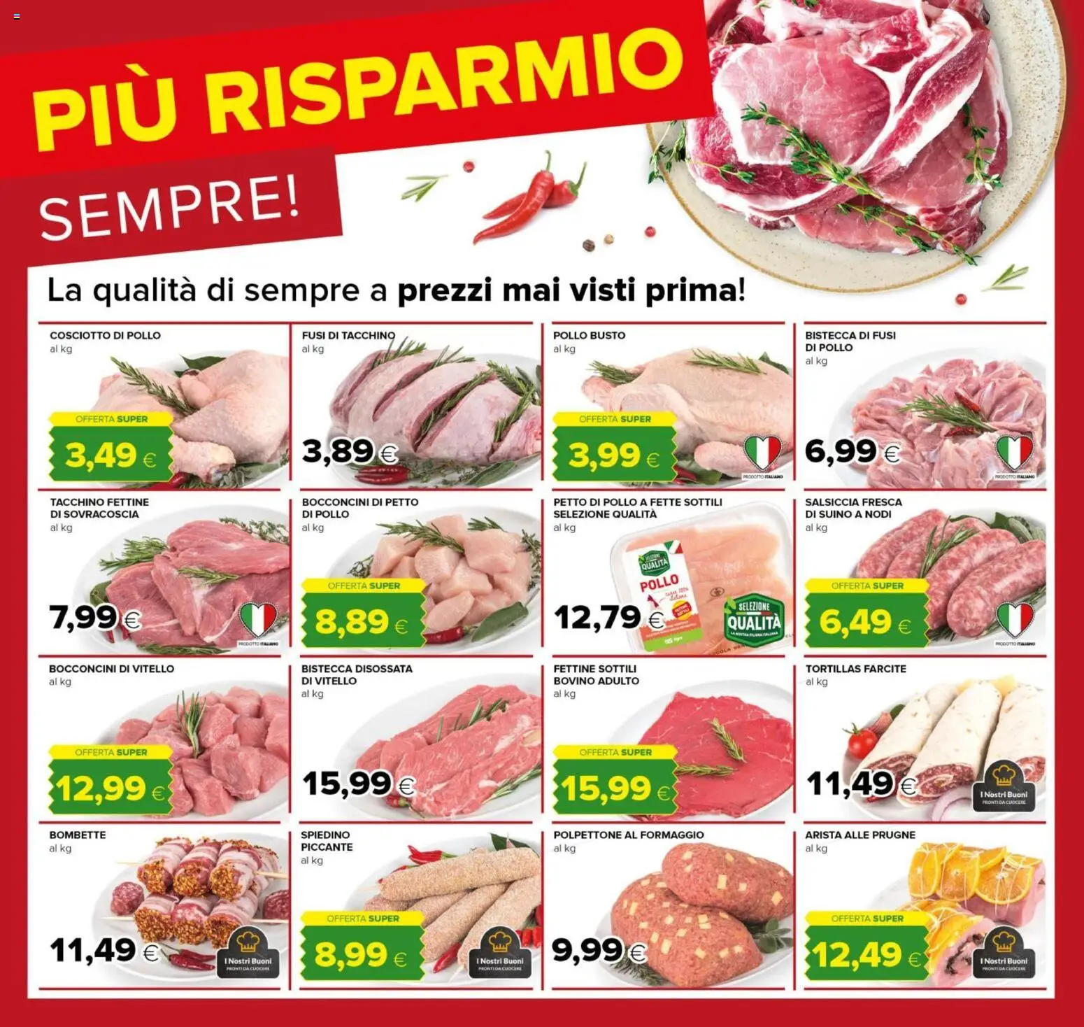 Volantino Tigre del 23.10.2025 | Pagina: 6 | Prodotti: Bovino, Pollo, Tacchino, Tortillas