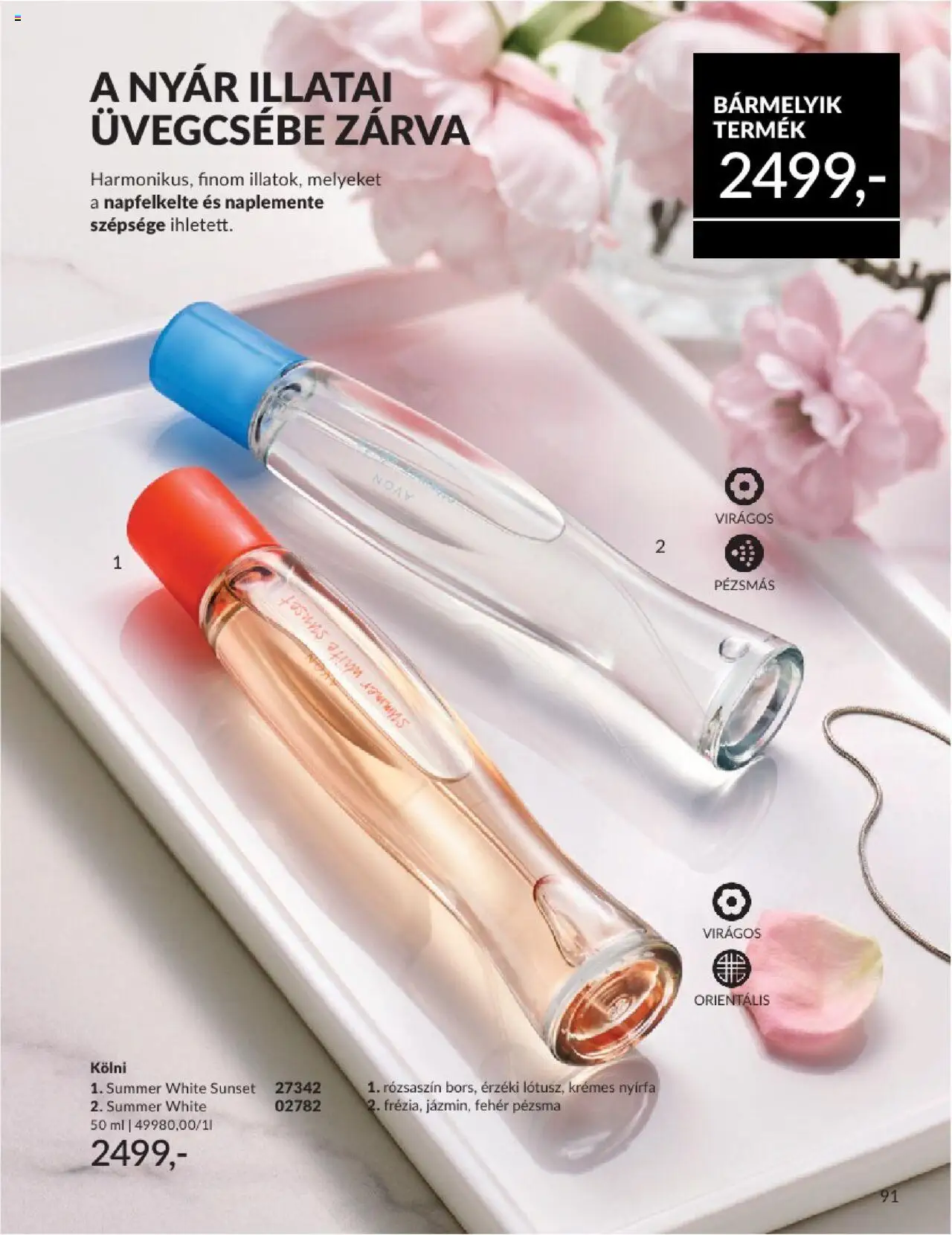 Avon akciós ujság - amely érvényes a következő dátumtól: 01.06.2025 | Oldal: 91 | Termékek: Kölni