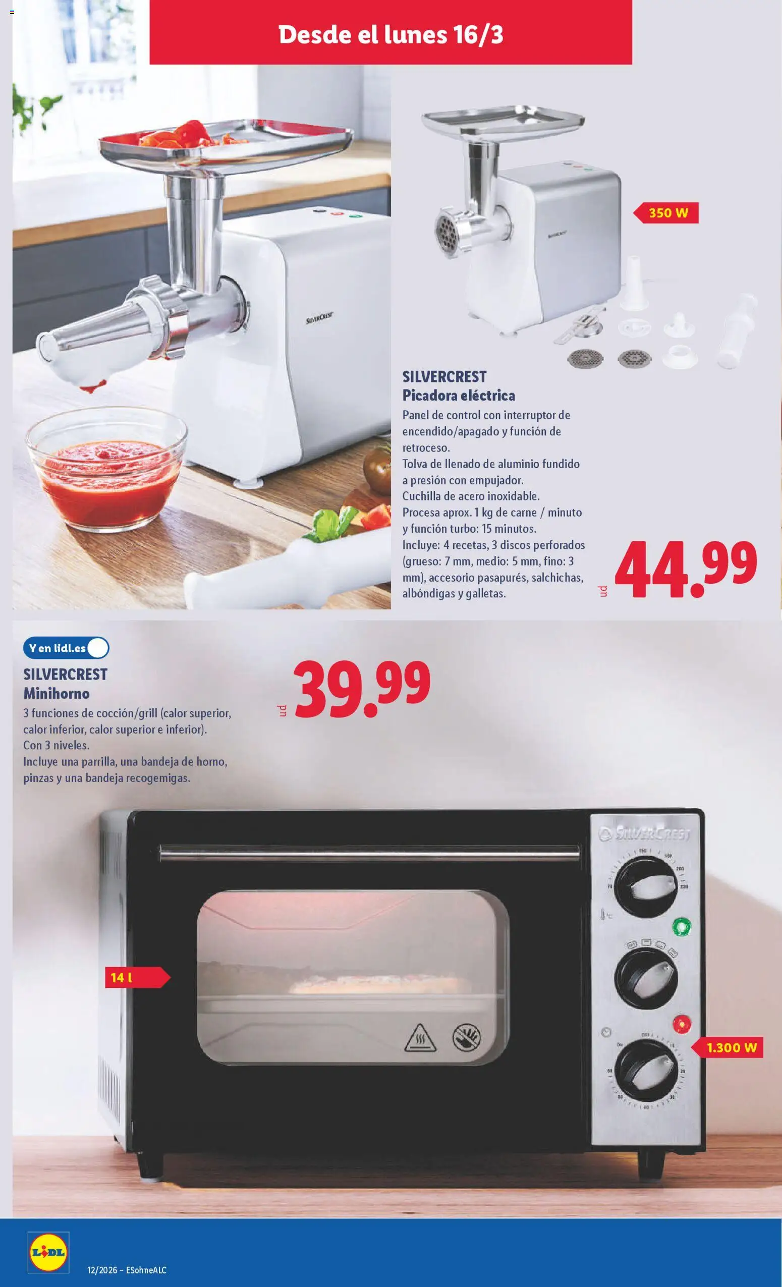 Lidl folleto de bazar │ válido desde el 16.03.2026 | Página: 12 | Productos: Bandeja