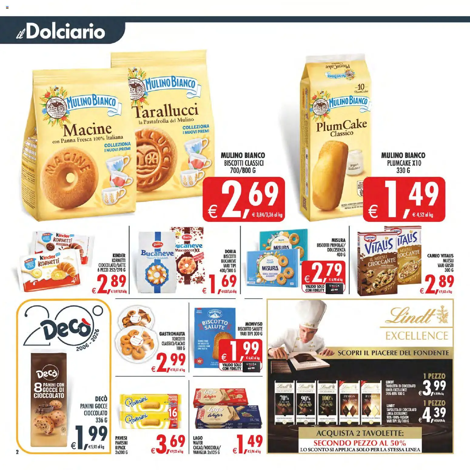 Volantino Decò del 17.04.2026 | Pagina: 2 | Prodotti: Muesli, Yogurt, Plumcake, Cacao