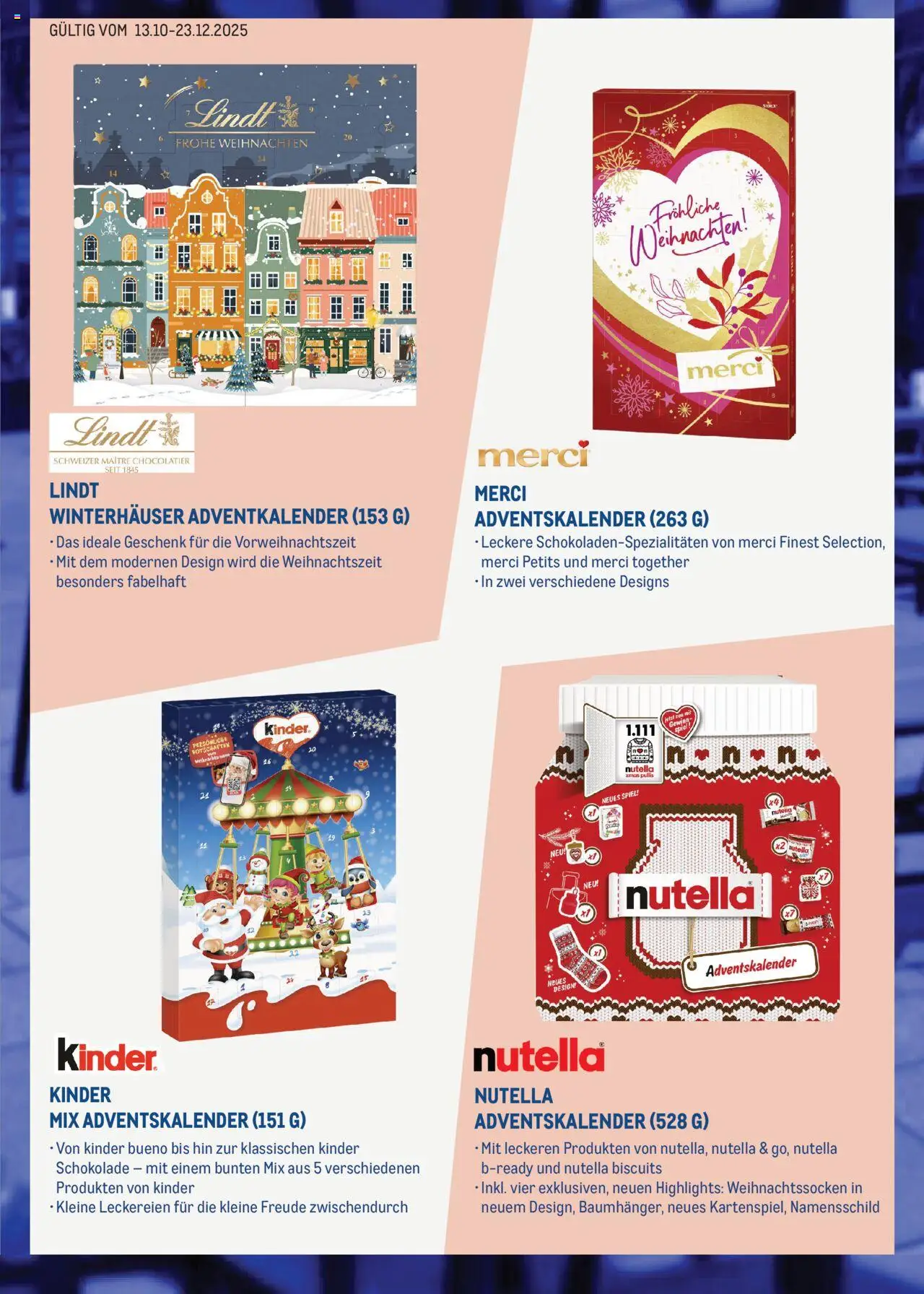 Metro Online: Weihnachtszeit – gültig ab 13.10.2025 | Seite: 6 | Produkte: Spiel, Merci, Schokolade, Kinder bueno