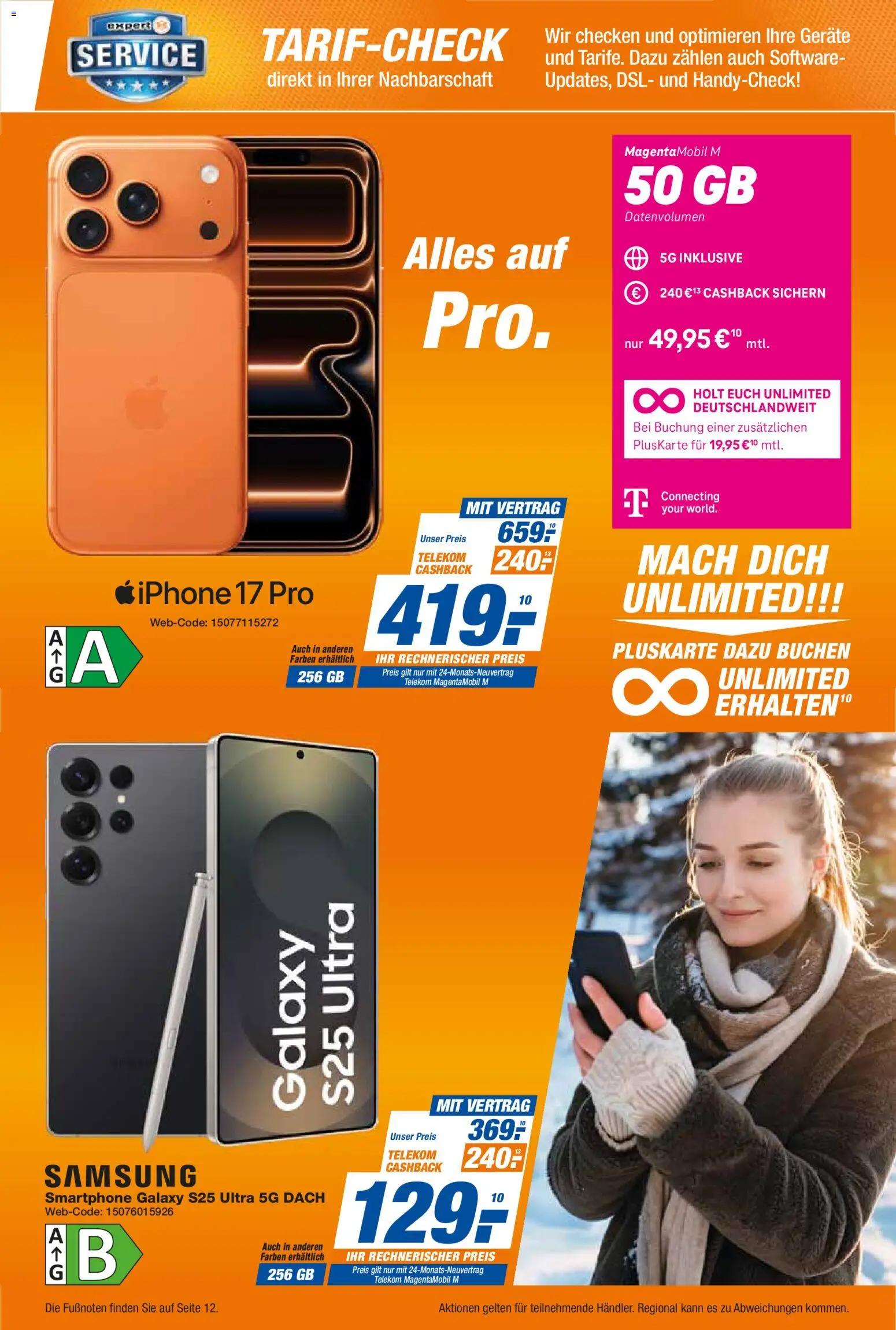 Expert Smarthphone Highlights im Januar – gültig ab 01.01.2026 | Seite: 3 | Produkte: Samsung, Iphone, Smartphone