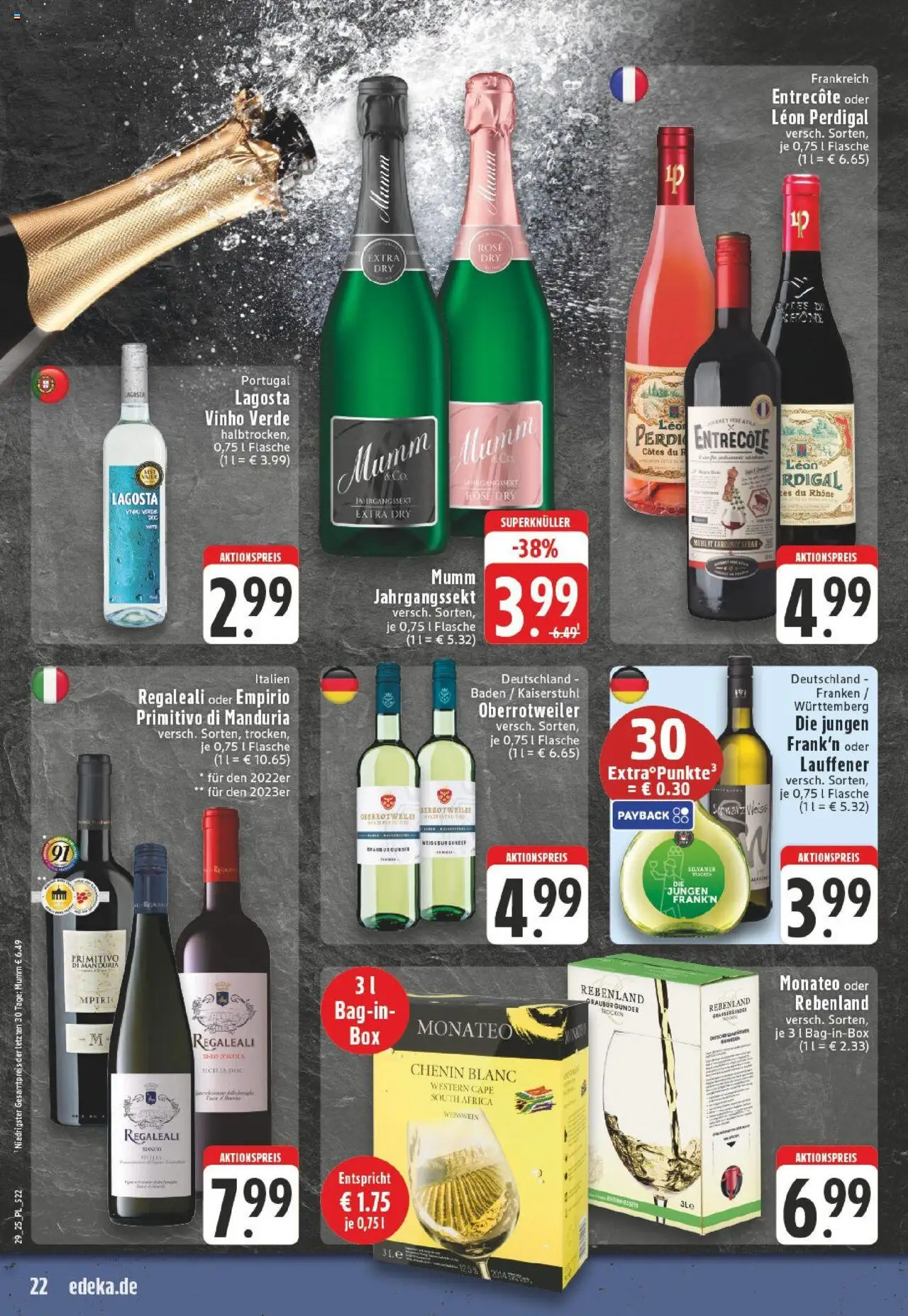 Edeka prospekt Kerken-Aldekerk	 - gültig ab dem 13.07.2025 | Seite: 22 | Produkte: Weißwein, Entrecote
