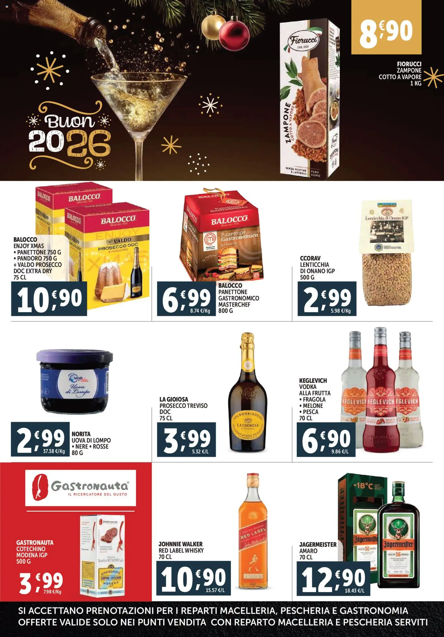Volantino Decò del 29.12.2025 | Pagina: 2 | Prodotti: Prosecco, Pandoro, Melone, Cotechino