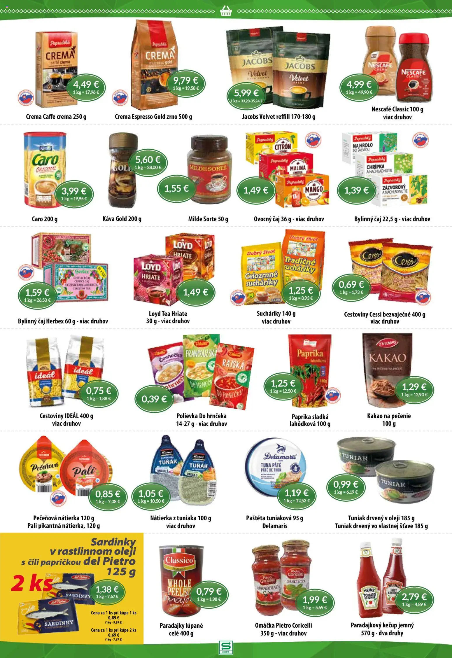 Nové Sintra akcie – leták je platný od 20.11.2025 | Strana: 7 | Produkty: Jacobs Velvet, Čaj, Omáčka, Mango