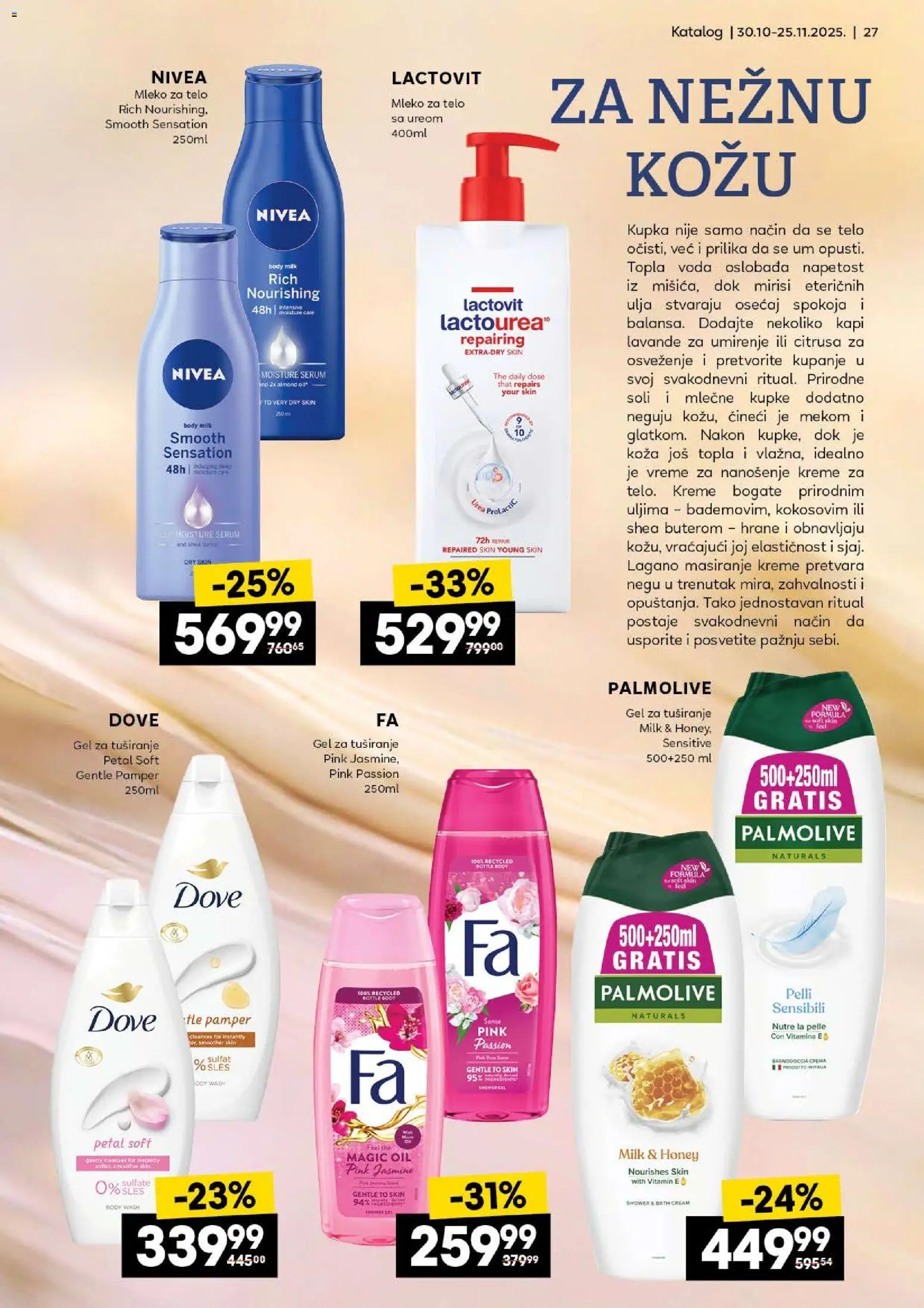 Roda katalog - važi od 30.10.2025 | Strana: 27 | Proizvode: Palmolive, Nivea, Mleko za telo, Dove