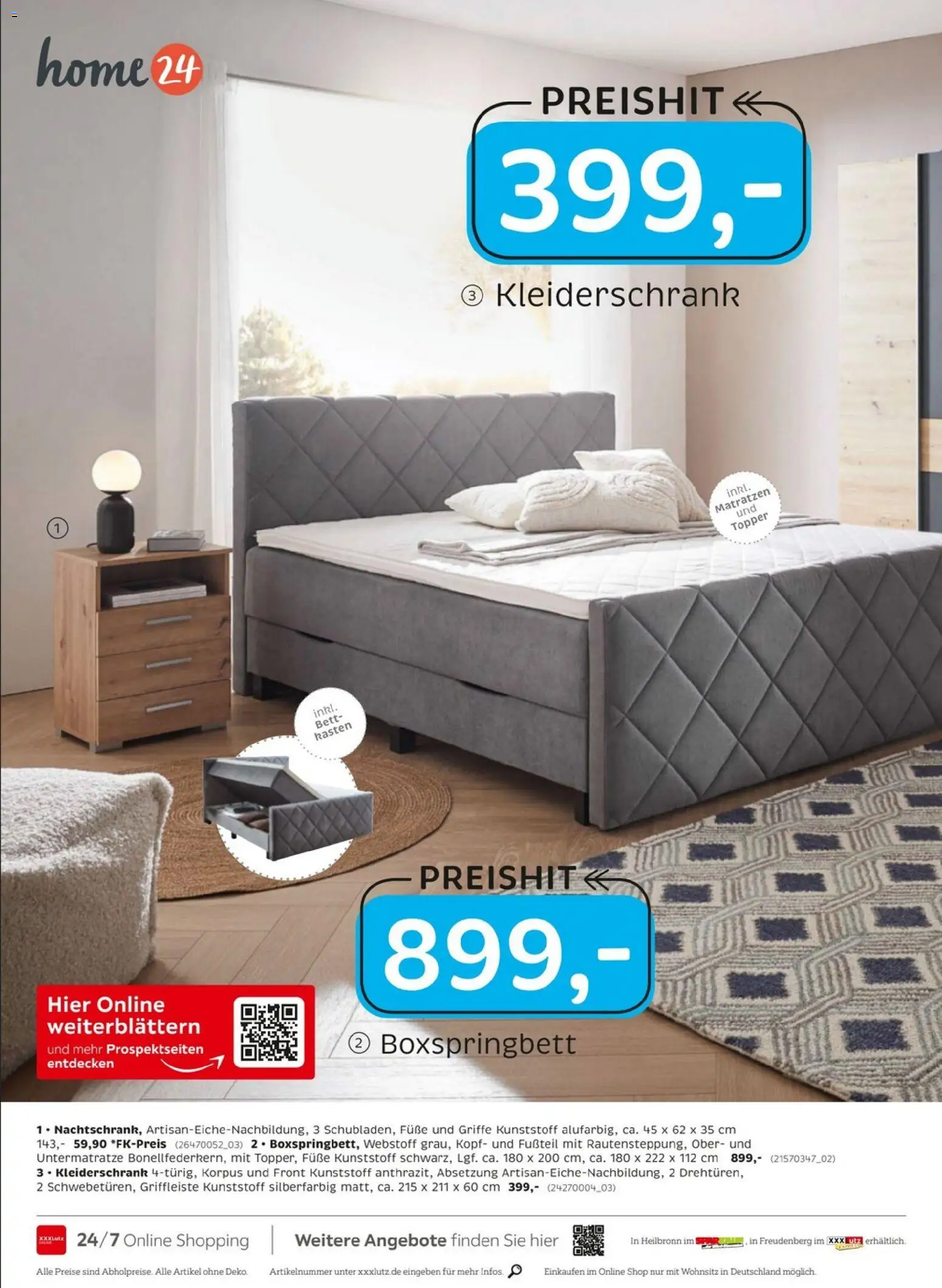 XXXL Lutz Prospekt 	 – gültig ab 02.01.2026 | Seite: 26 | Produkte: Bett, Kleiderschrank, Boxspringbett, Topper