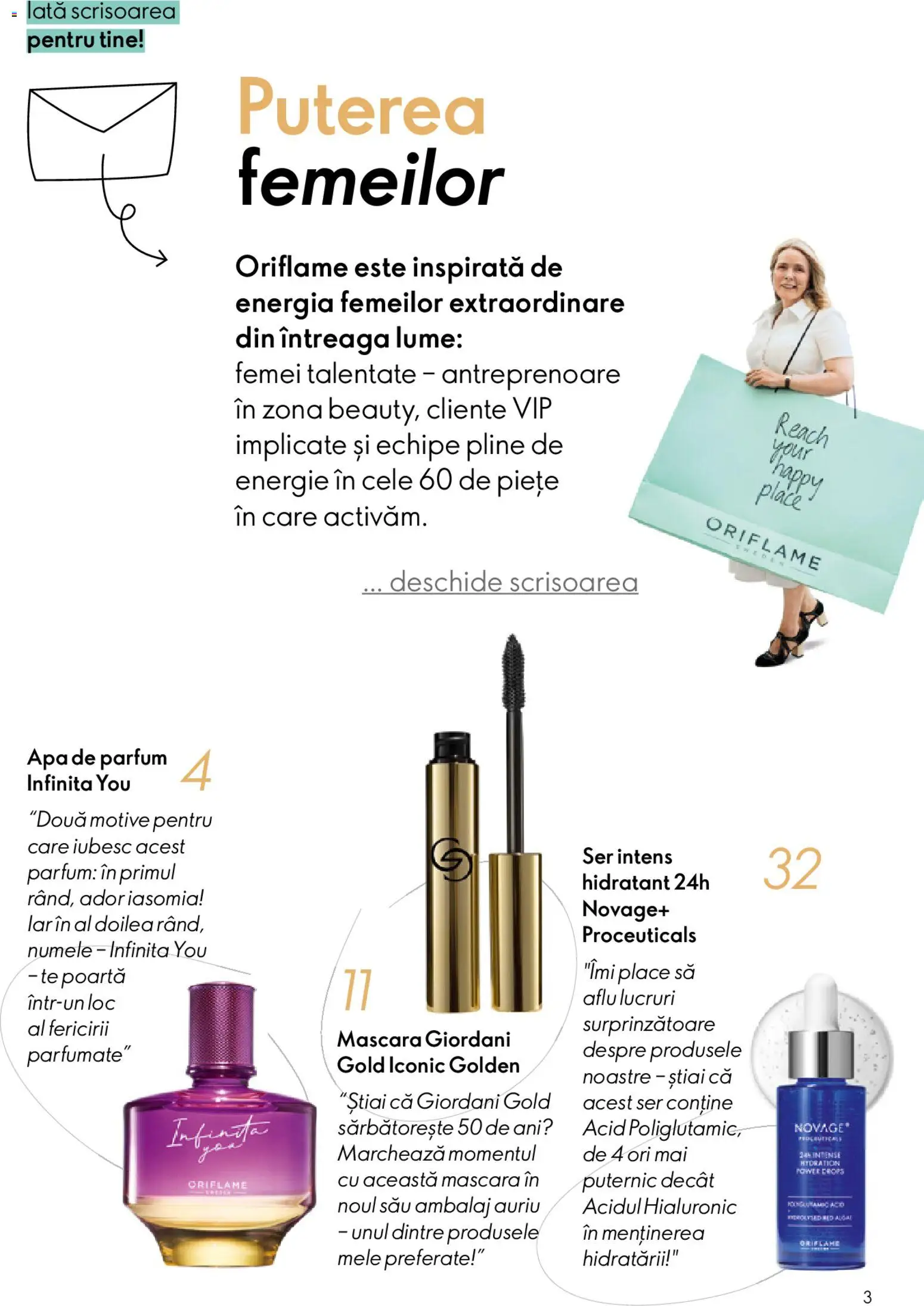 Noul catalog Oriflame – valabil de la 11.02.2026 | Pagină: 3 | Produse: Apă de parfum, Parfum, Mascara, Apă