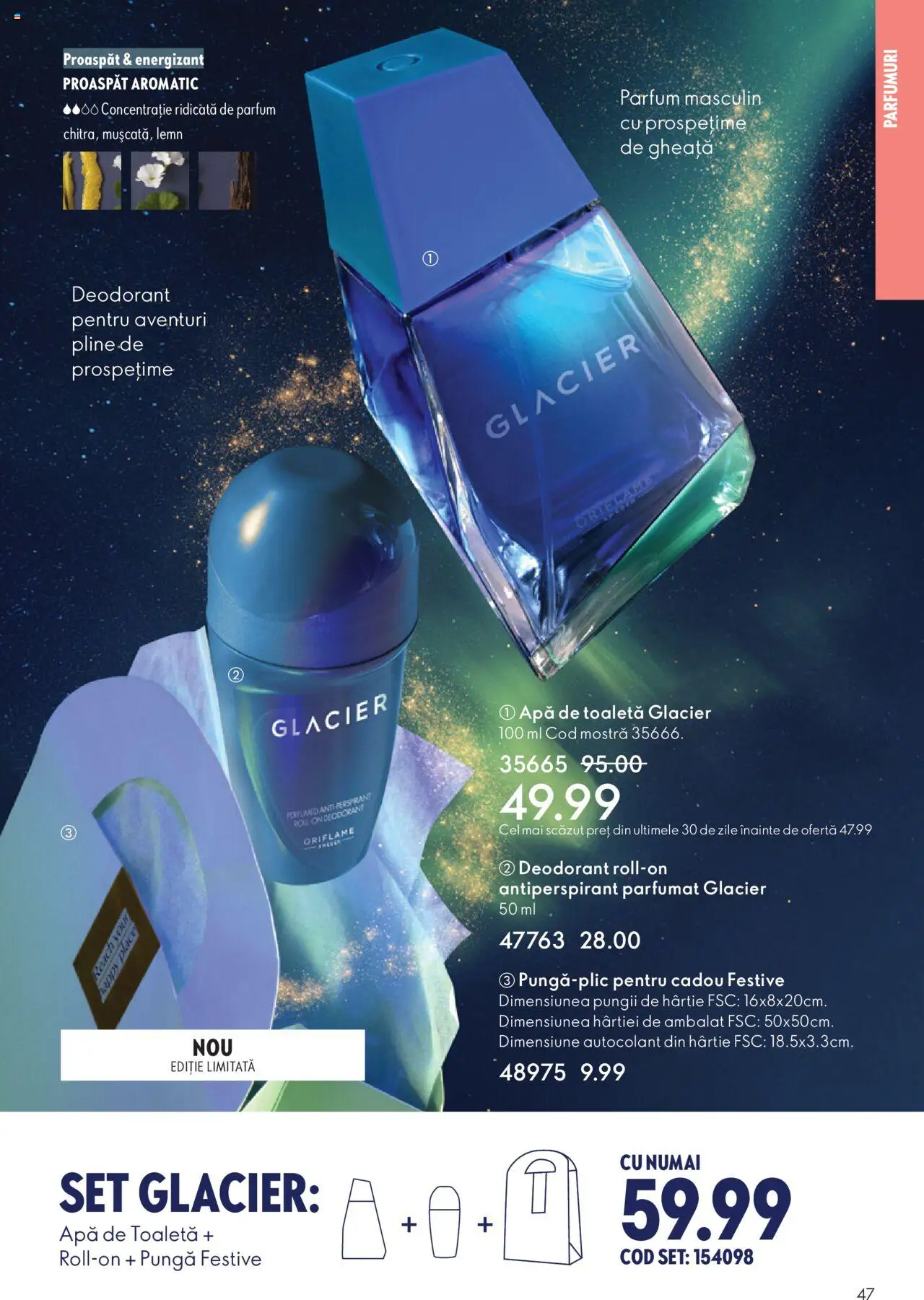 Noul catalog Oriflame – valabil de la 12.11.2025 | Pagină: 47 | Produse: Pungă, Toaletă, Parfum, Deodorant