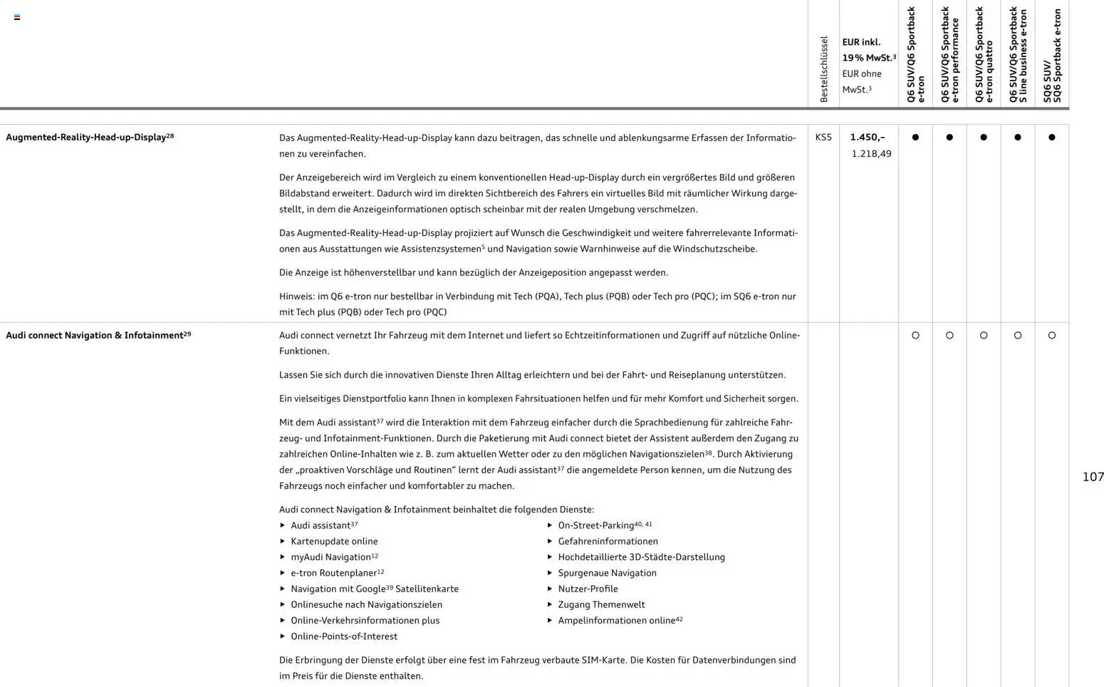 Audi Prospekt 	 – gültig ab 28.10.2025 | Seite: 107 | Produkte: Box, Samsung, Apple, Smartphone