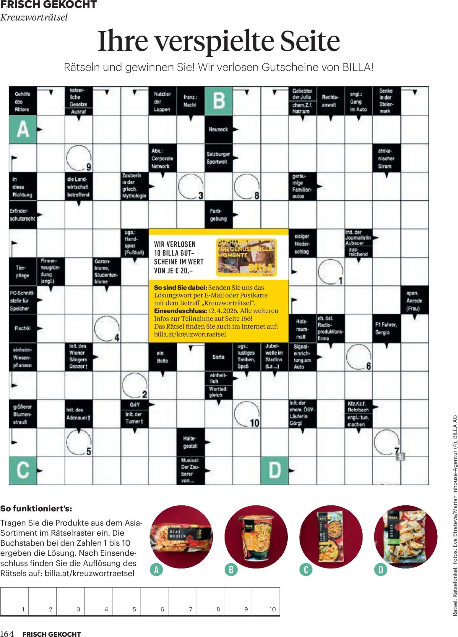 Billa  Frisch Gekocht gültig ab 01.03.2026 | Seite: 162 | Produkte: Radio, Spiel