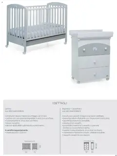 Anteprima del volantino Catalogo Camarette e Lettini Prenatal	 valido a partire dal 01.01.2025 | Pagina: 40 | Prodotti: Bagnetto, Materasso, Cassettiera, Fasciatoio