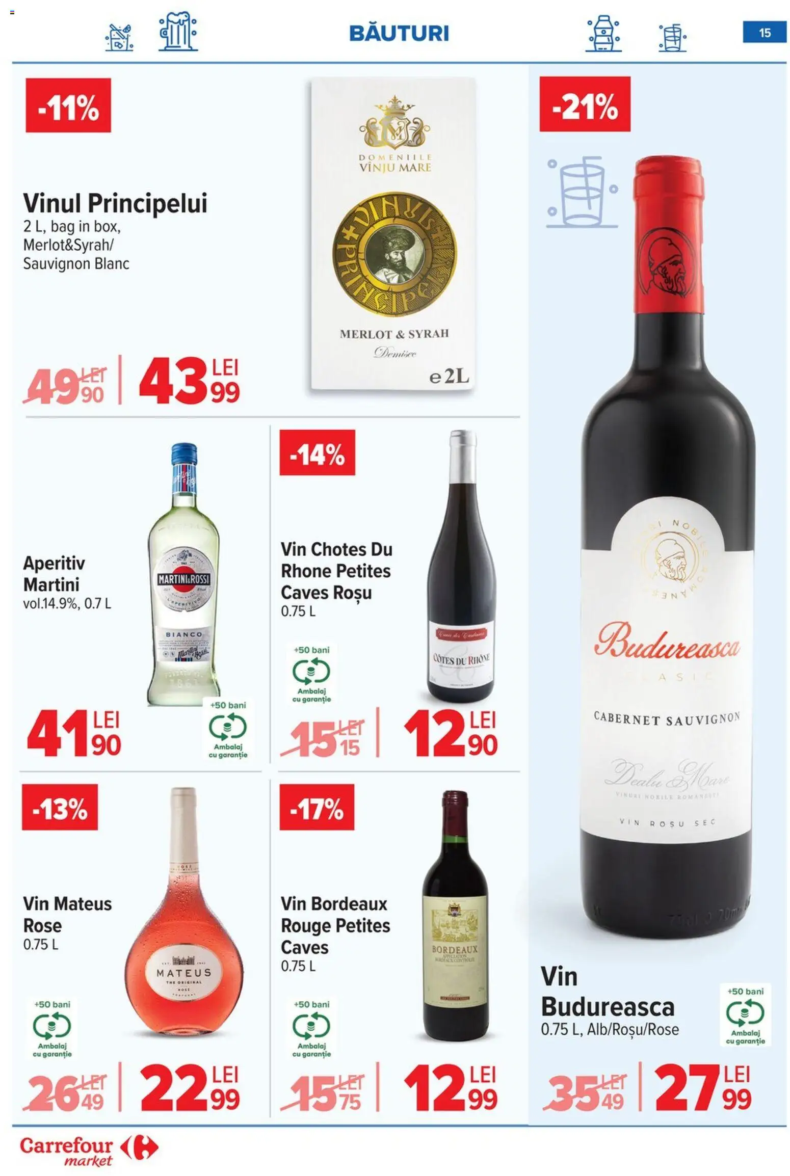 Noul catalog Carrefour – valabil de la 14.01.2026 | Pagină: 16 | Produse: Yulaf, Vin